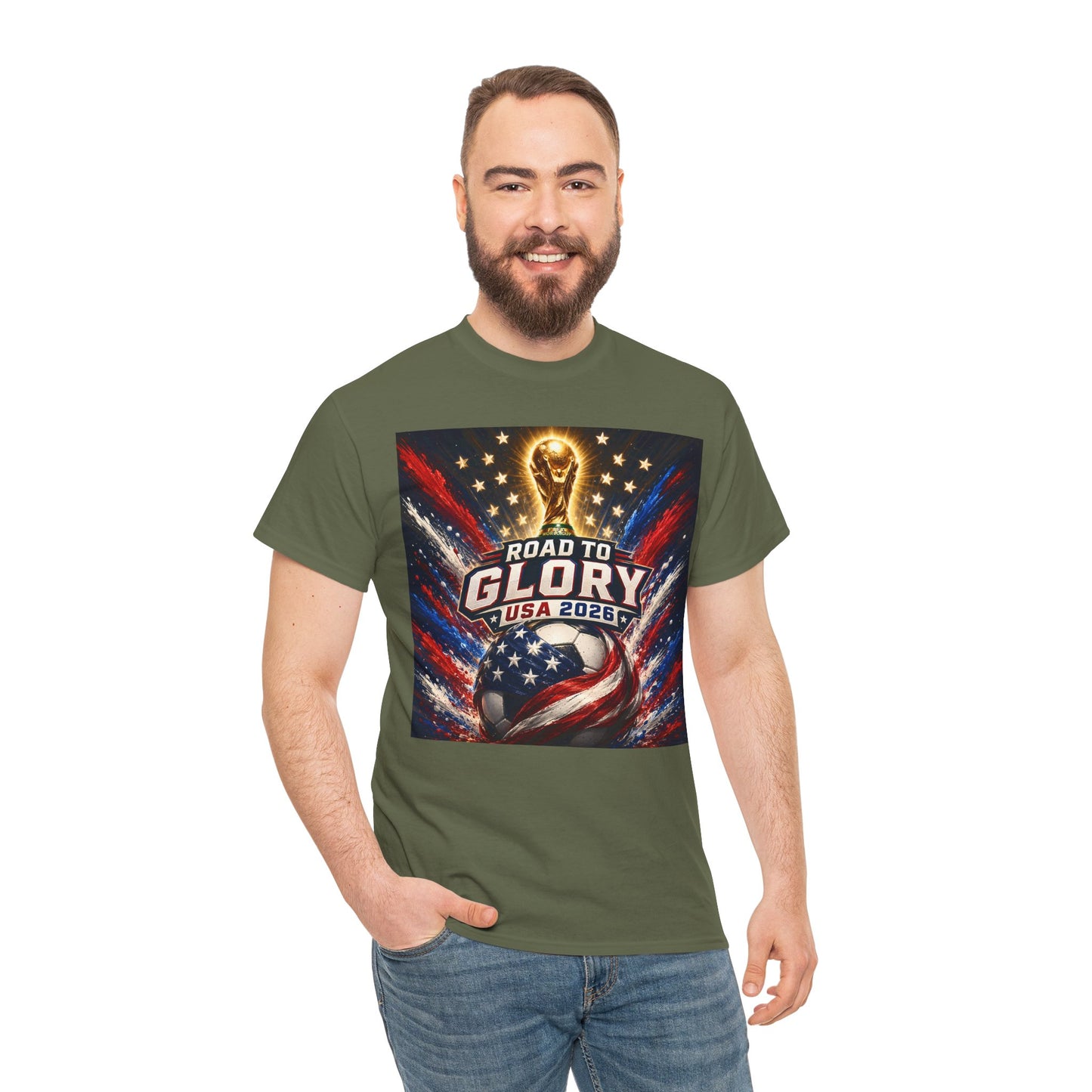 USA 2026 World Cup T-Shirt - Road to Glory Soccer Cotton T-Shirt