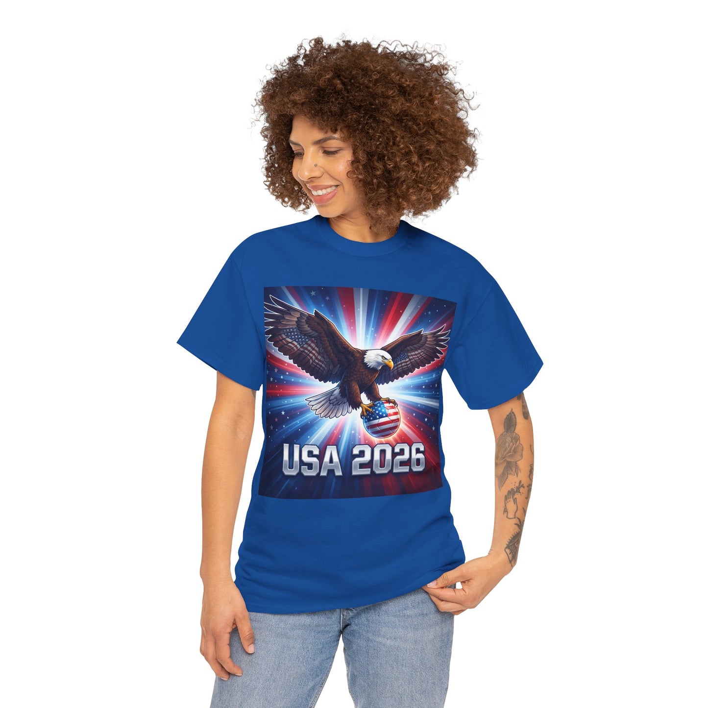 USA 2026 World Cup T-Shirt — Patriotic American Flag Design