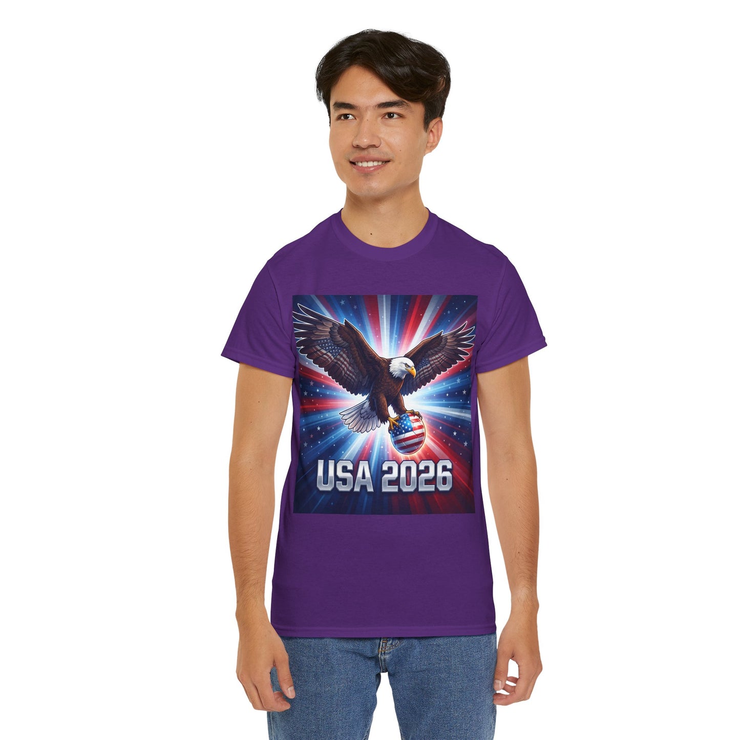 USA 2026 World Cup T-Shirt — Patriotic American Flag Design