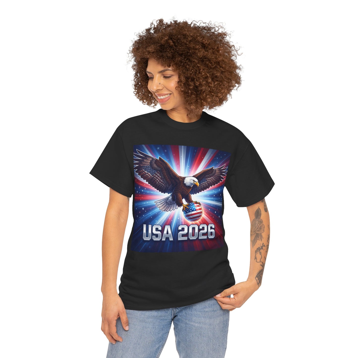 USA 2026 World Cup T-Shirt — Patriotic American Flag Design