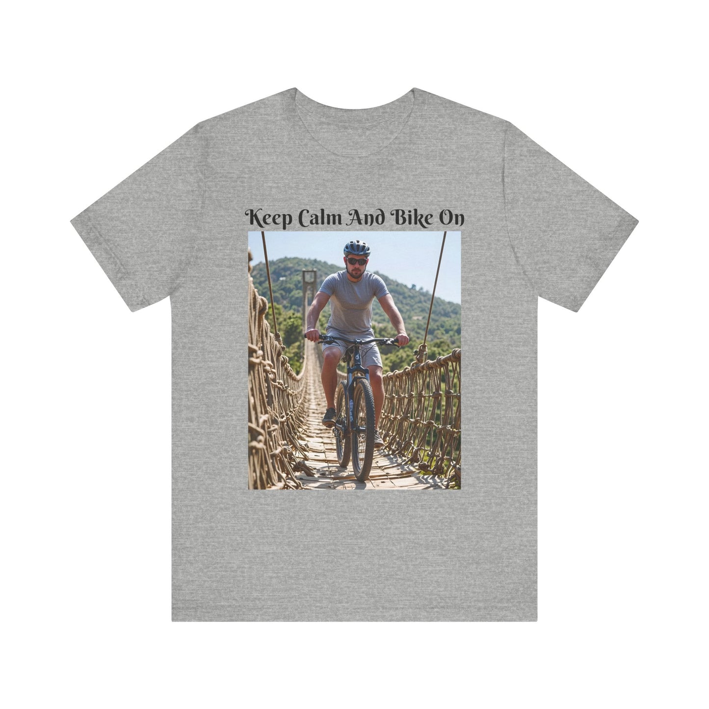 Customizable Unisex T-Shirt - 'Keep Calm and Bike On' - Perfect for Cycling Enthusiasts