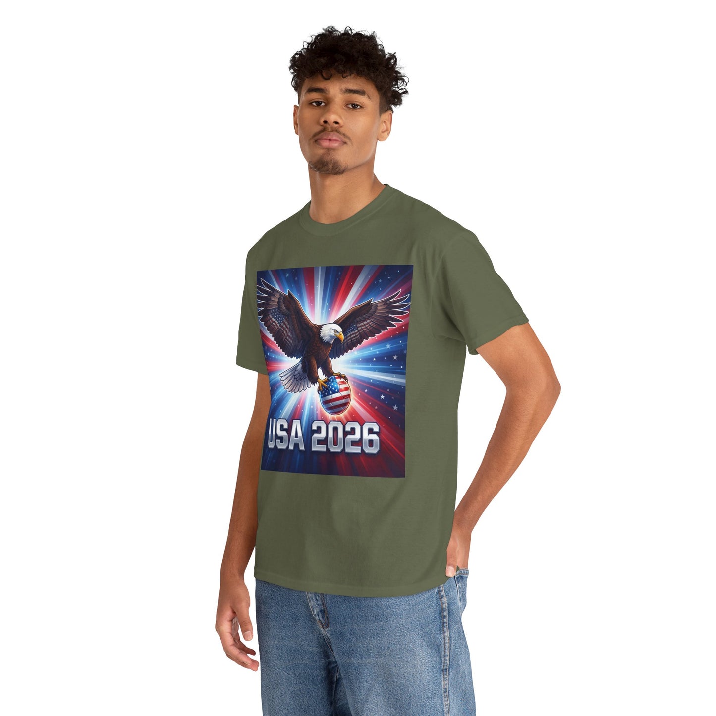USA 2026 World Cup T-Shirt — Patriotic American Flag Design