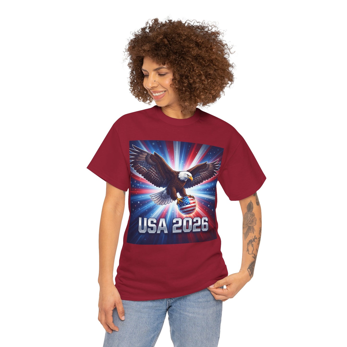 USA 2026 World Cup T-Shirt — Patriotic American Flag Design