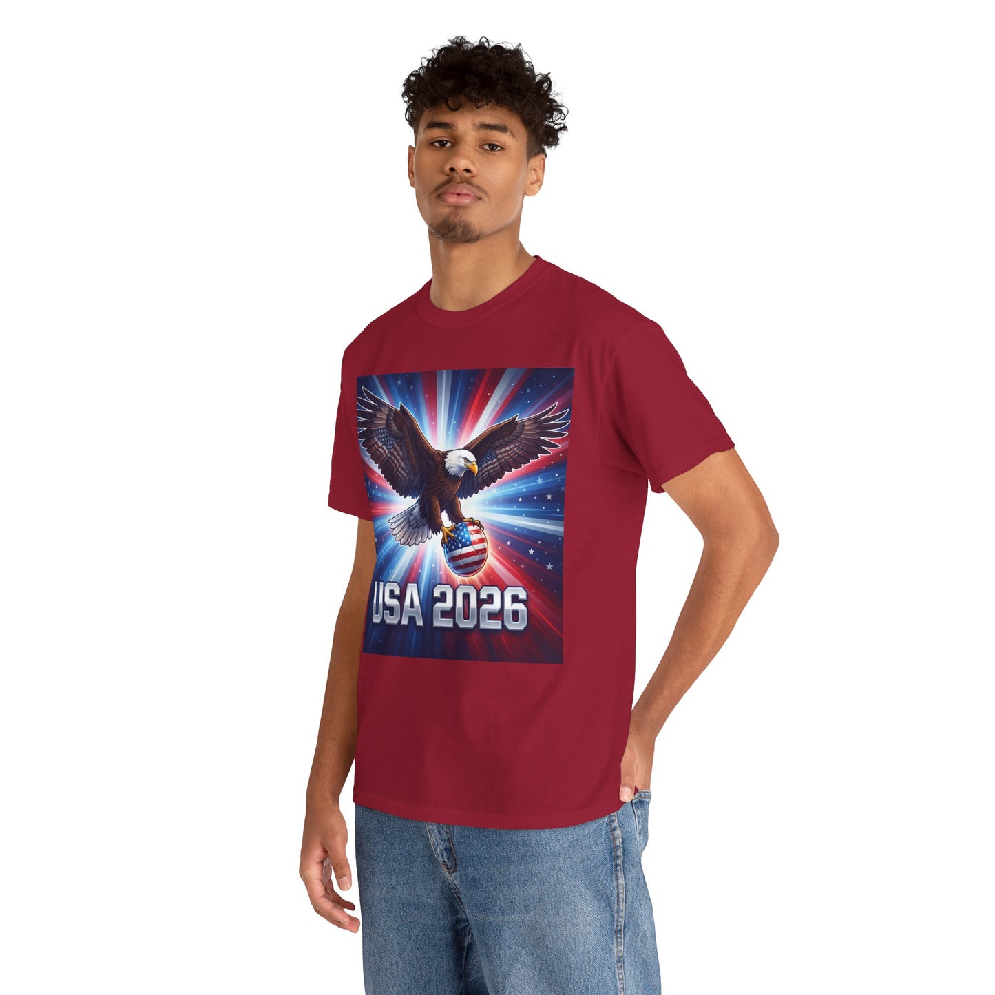 USA 2026 World Cup T-Shirt — Patriotic American Flag Design