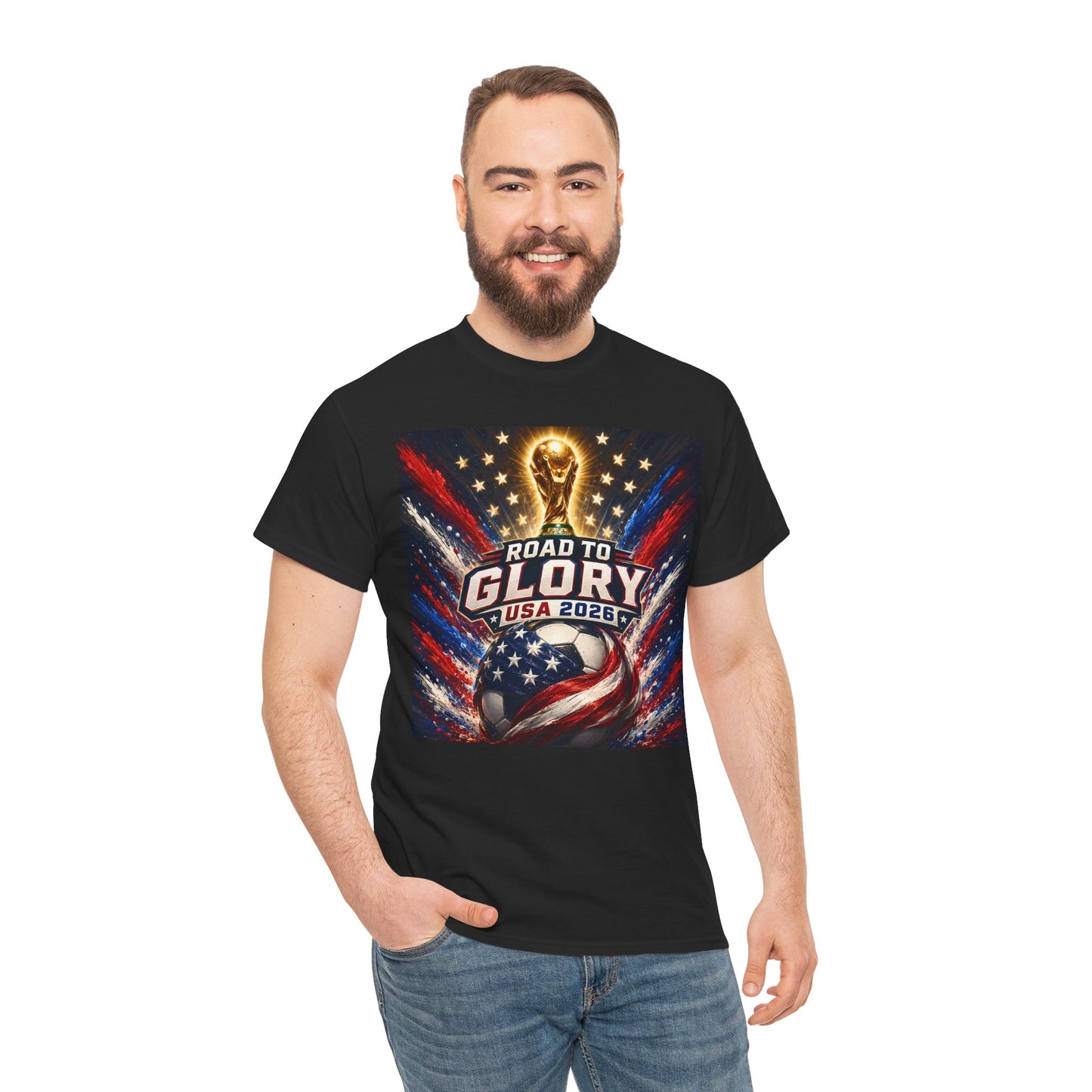 USA 2026 World Cup T-Shirt - Road to Glory Soccer Cotton T-Shirt