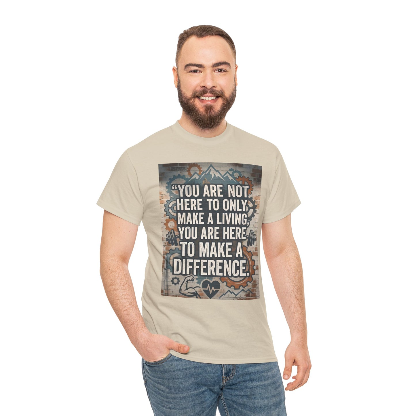 "Make a Difference" T-Shirt — Inspirational Quote Graphic T-Shirt