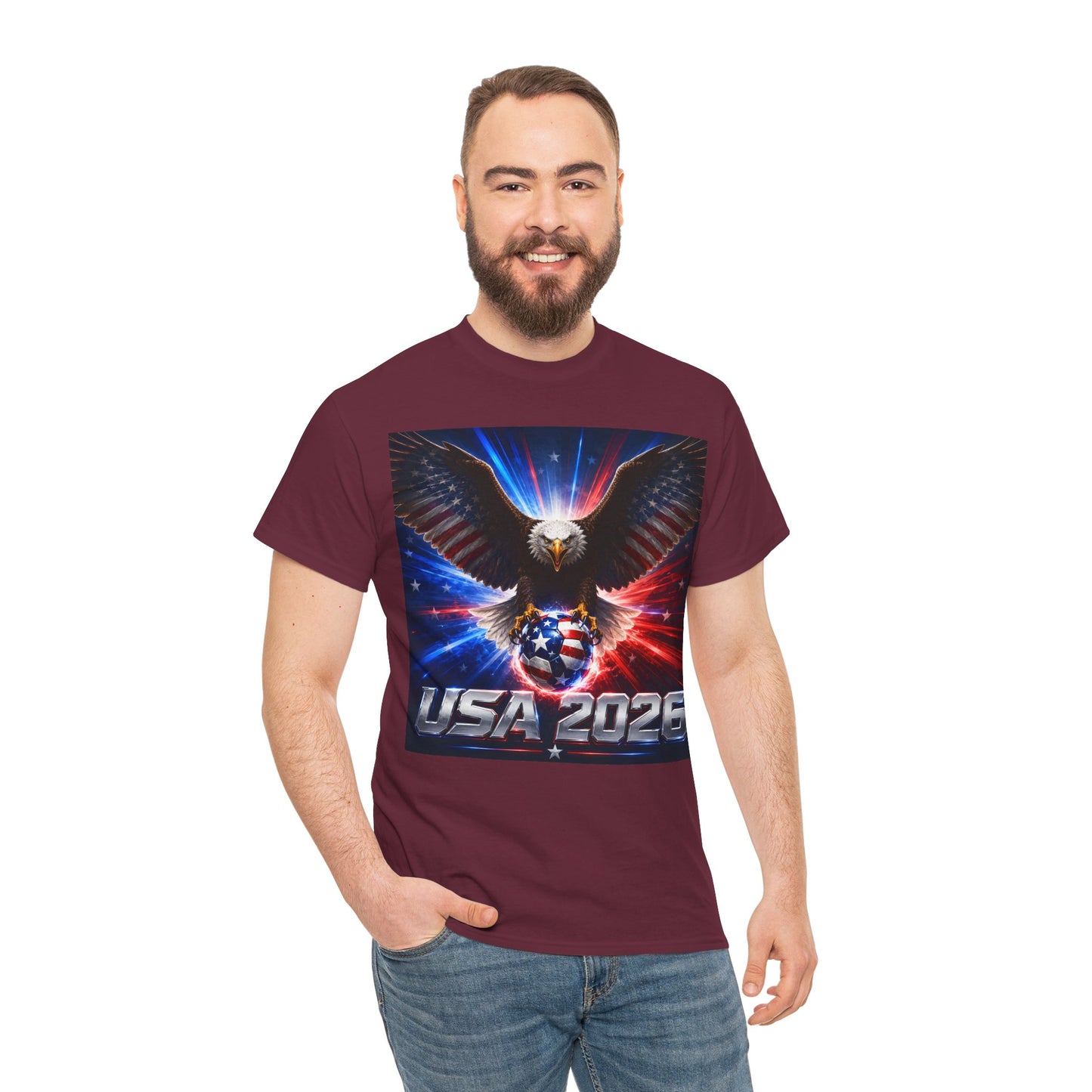 USA 2026 World Cup T-Shirt — USA Fans American Flag Design