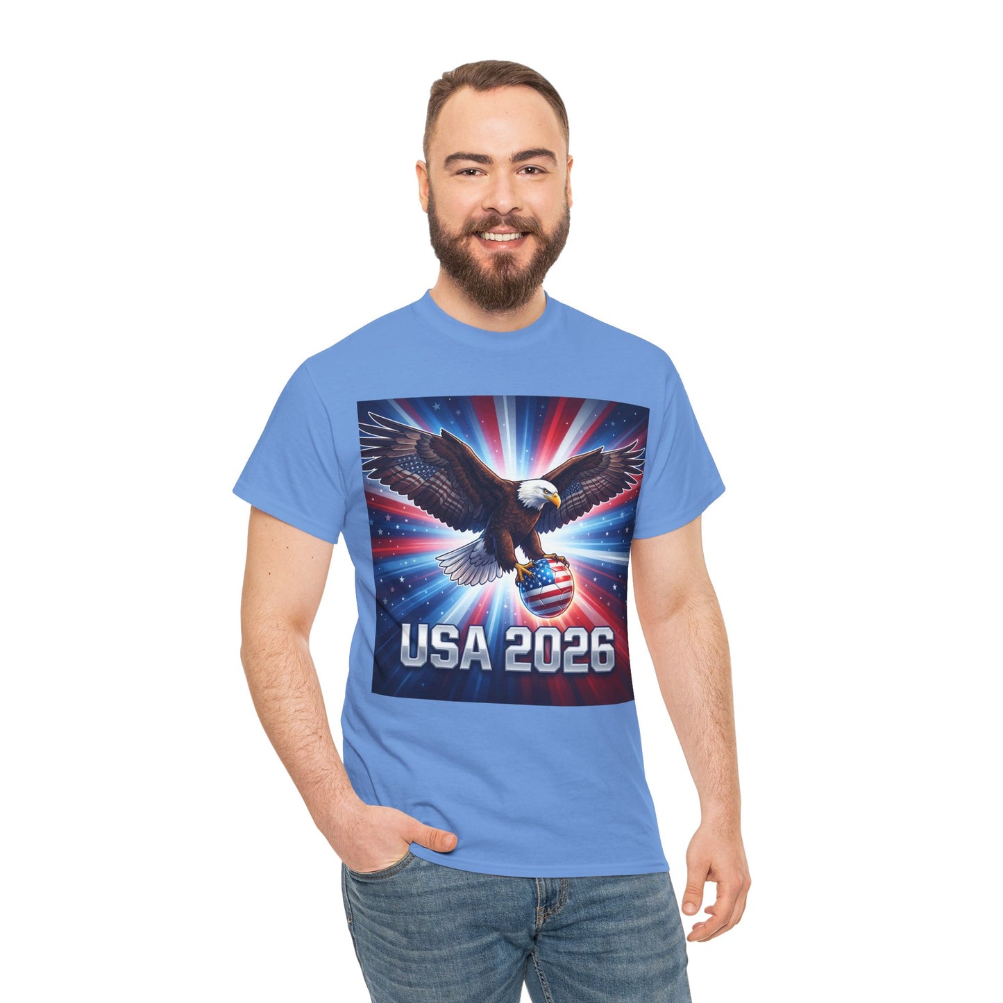 USA 2026 World Cup T-Shirt — Patriotic American Flag Design