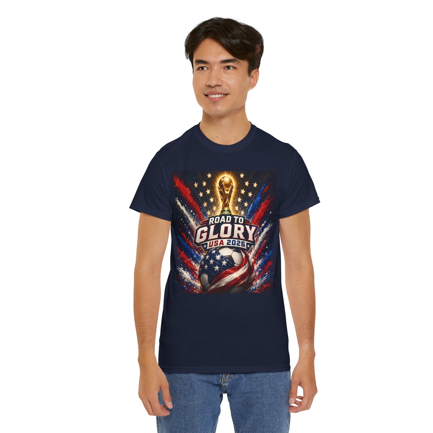 USA 2026 World Cup T-Shirt - Road to Glory Soccer Cotton T-Shirt