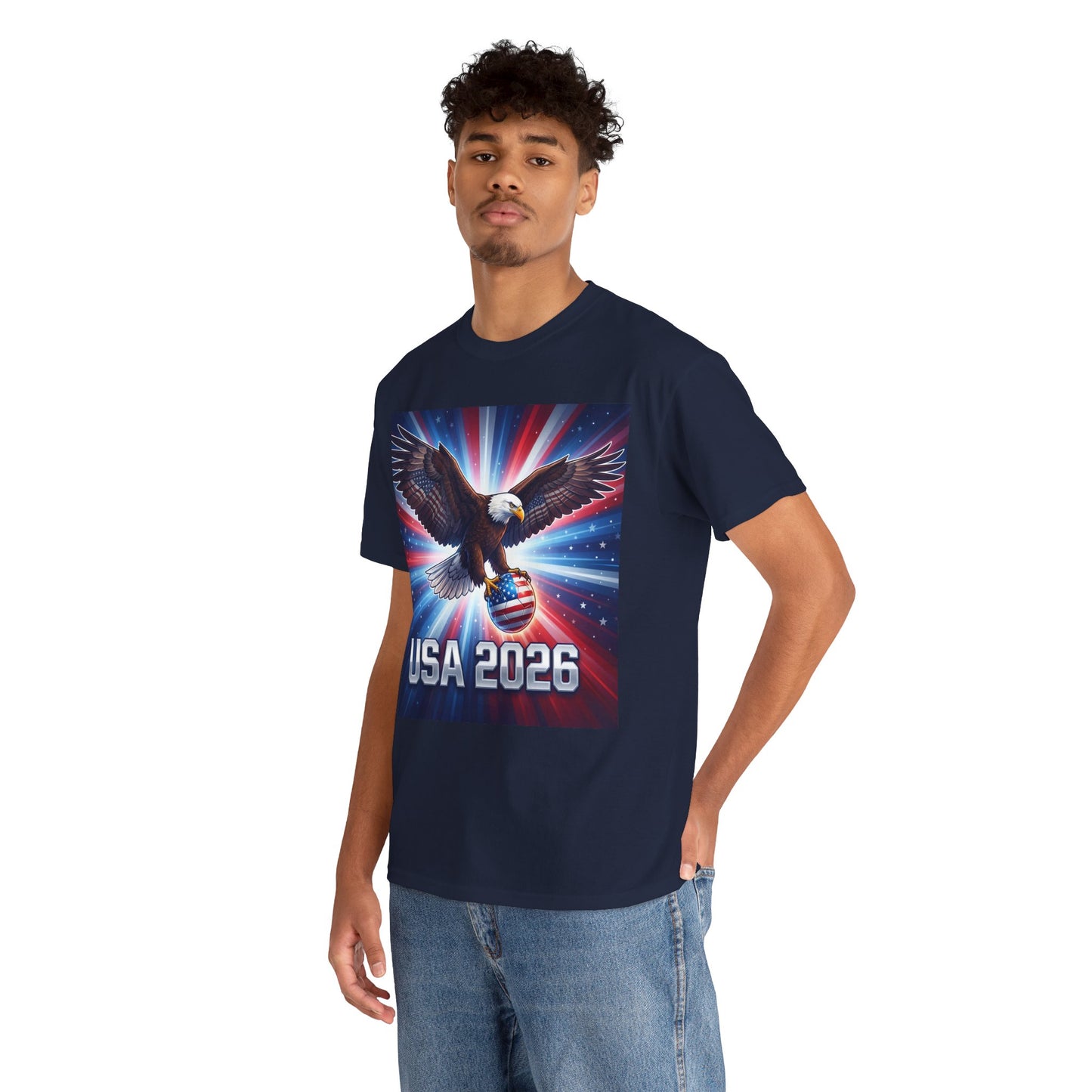 USA 2026 World Cup T-Shirt — Patriotic American Flag Design