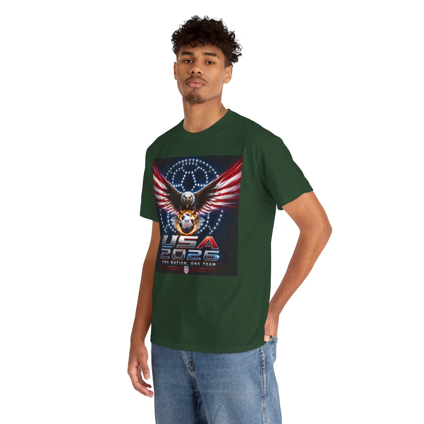 USA 2026 World Cup T-Shirt —  One Nation One Team cotton T-Shirt
