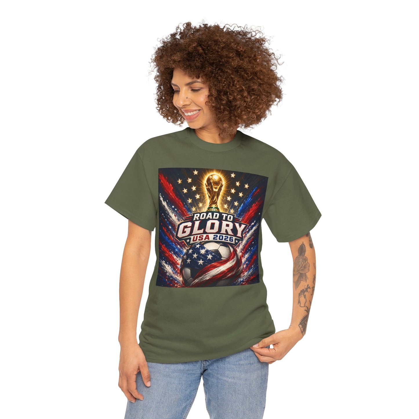 USA 2026 World Cup T-Shirt - Road to Glory Soccer Cotton T-Shirt