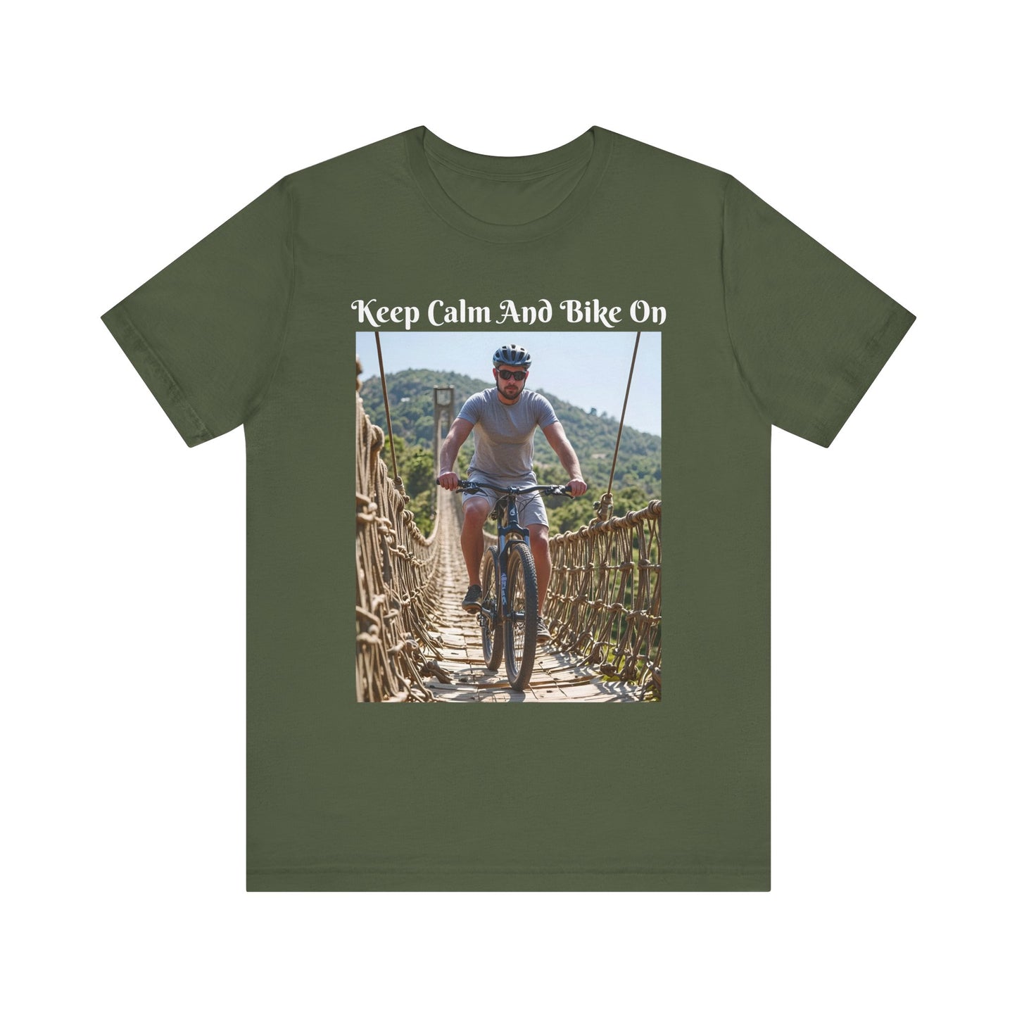 Customizable Unisex T-Shirt - 'Keep Calm and Bike On' - Perfect for Cycling Enthusiasts