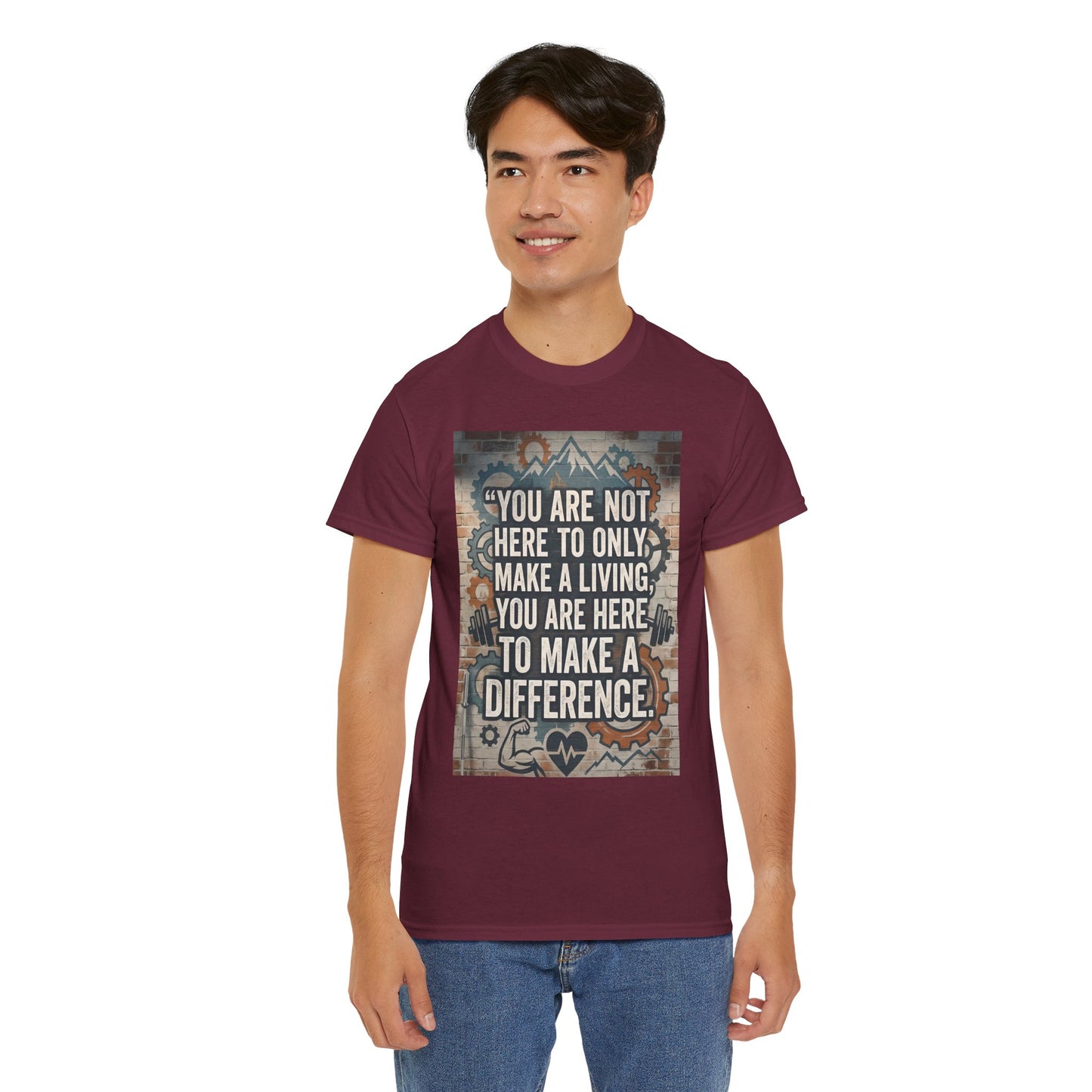 "Make a Difference" T-Shirt — Inspirational Quote Graphic T-Shirt