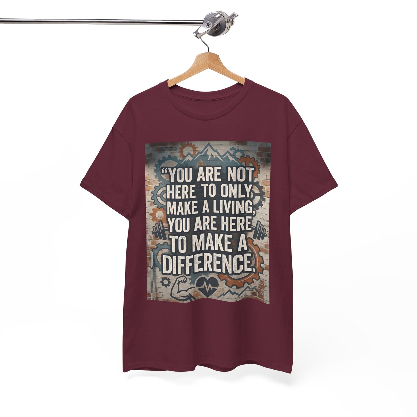 "Make a Difference" T-Shirt — Inspirational Quote Graphic T-Shirt