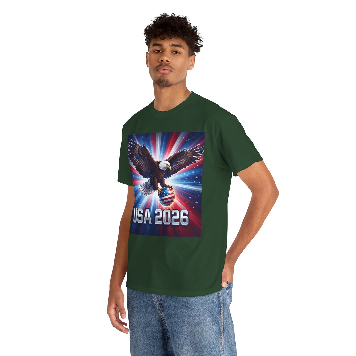 USA 2026 World Cup T-Shirt — Patriotic American Flag Design