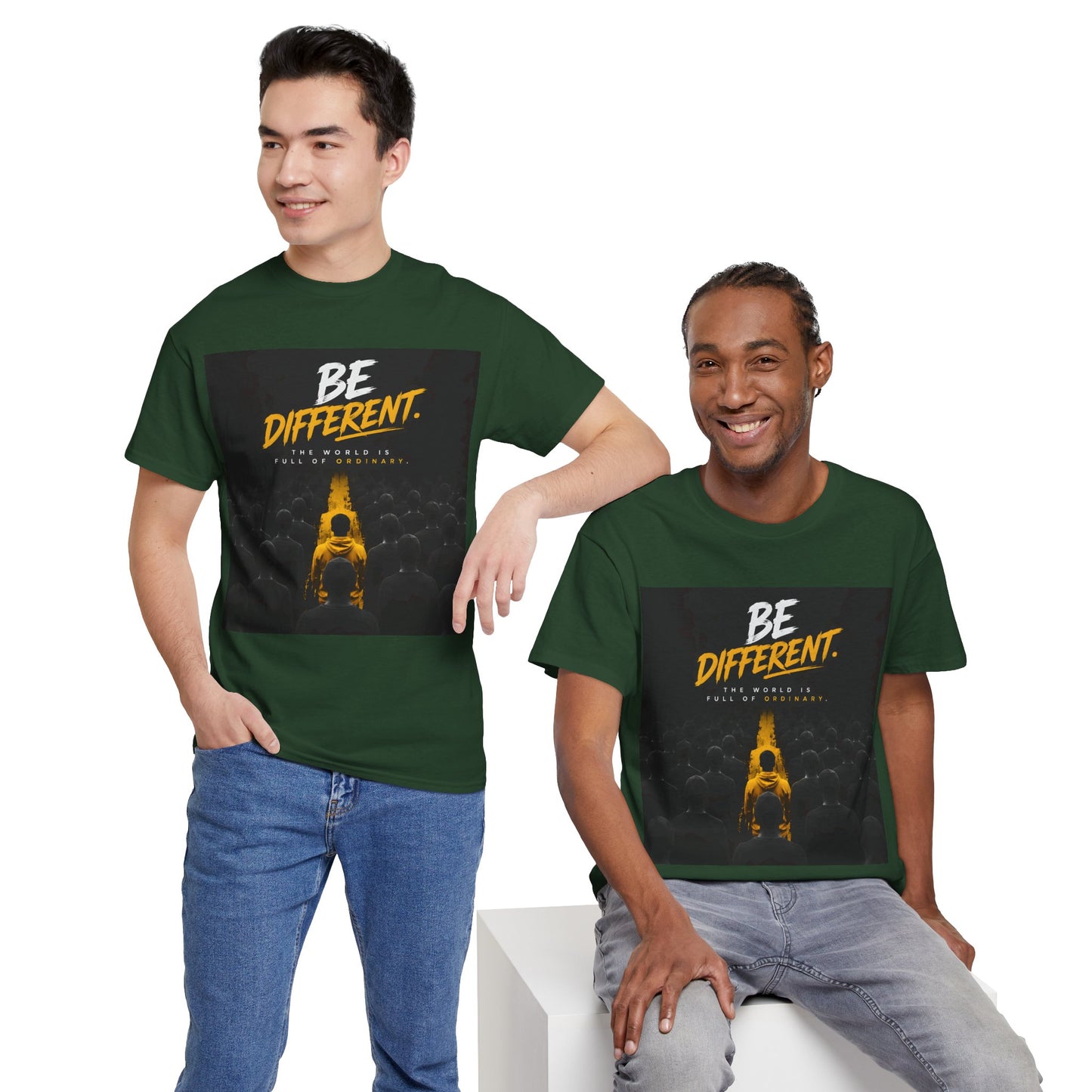 Motivational T-Shirts  "Be Different"  — Inspirational Graphic Cotton T-Shirt