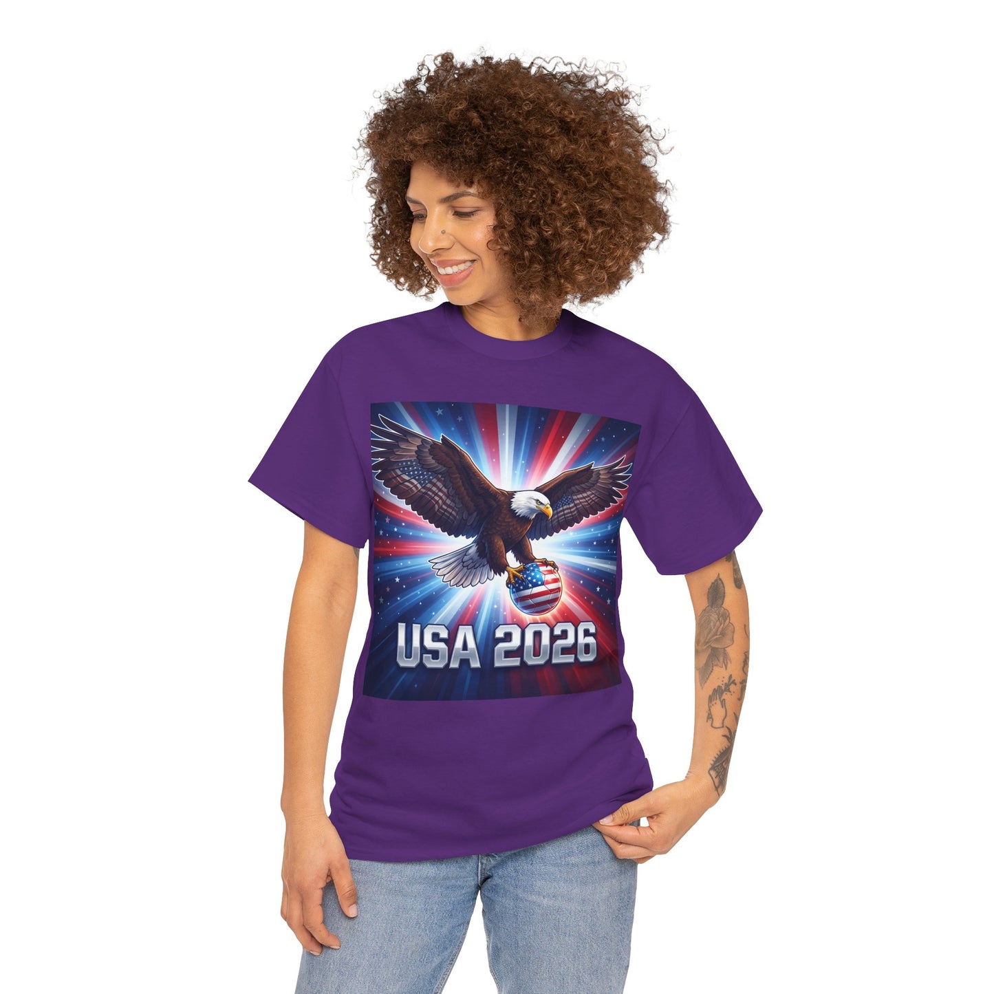 USA 2026 World Cup T-Shirt — Patriotic American Flag Design