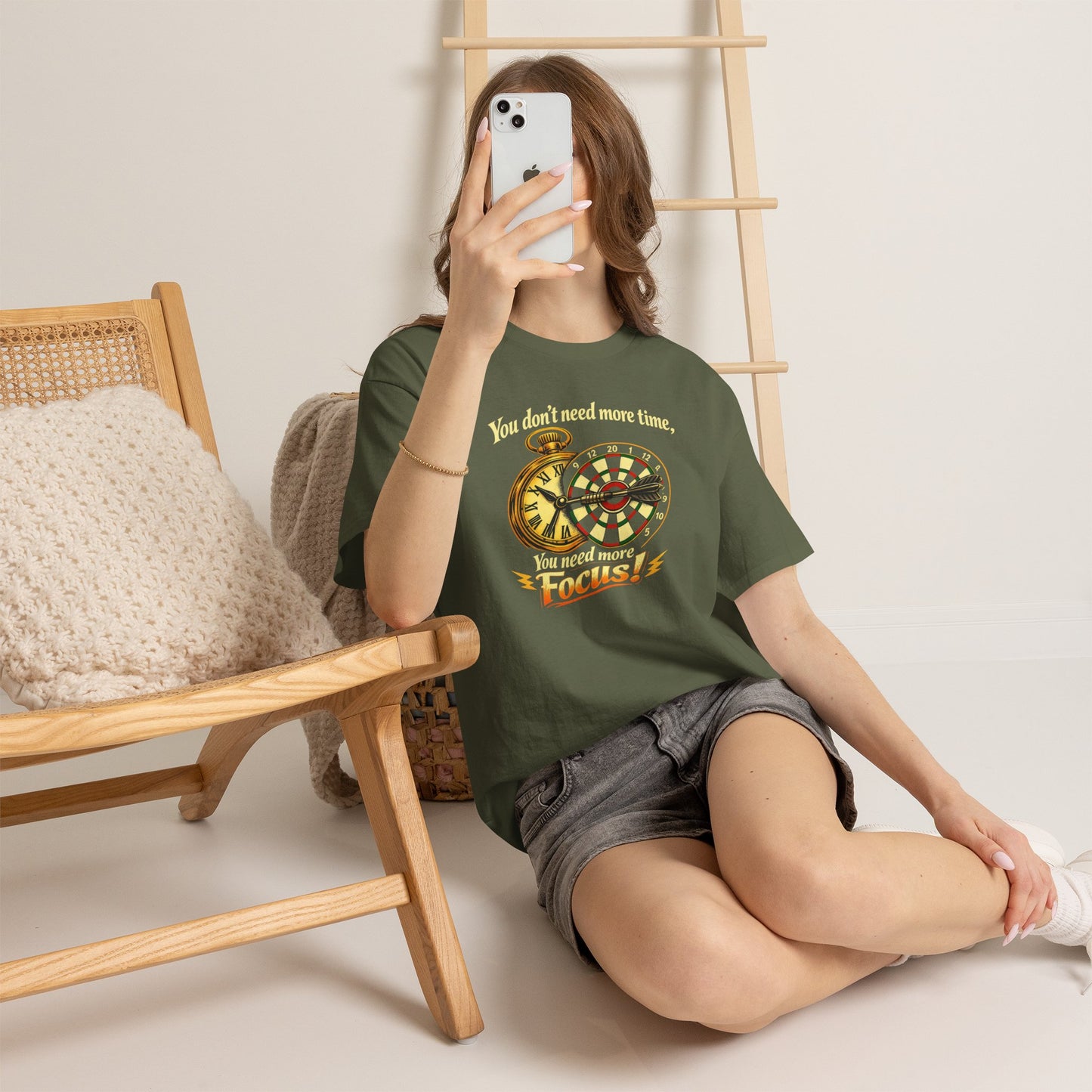 "You don't need more time, you need more focus!" Motivational T-Shirt from Cotton