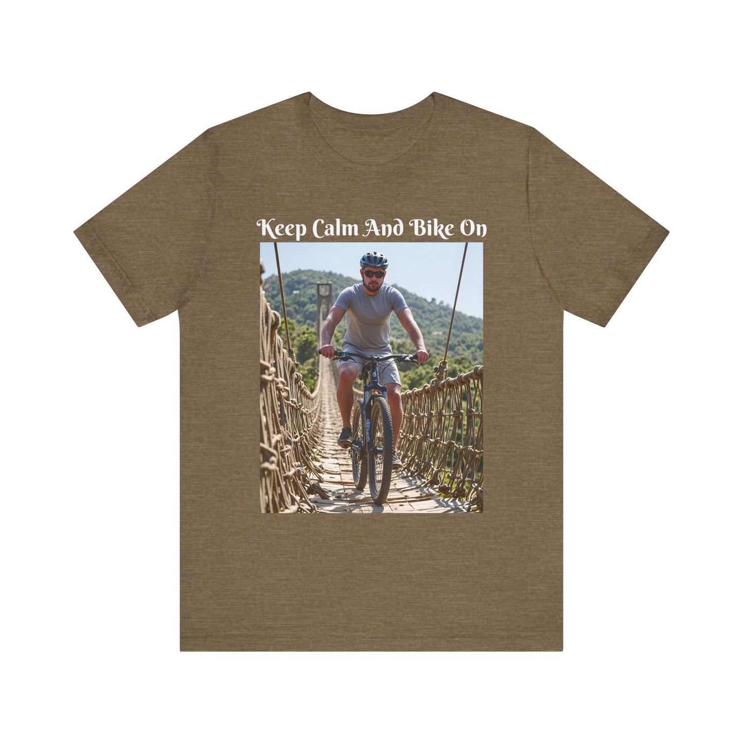 Customizable Unisex T-Shirt - 'Keep Calm and Bike On' - Perfect for Cycling Enthusiasts