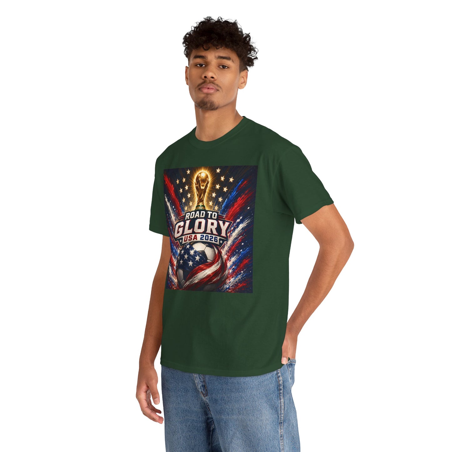 USA 2026 World Cup T-Shirt - Road to Glory Soccer Cotton T-Shirt