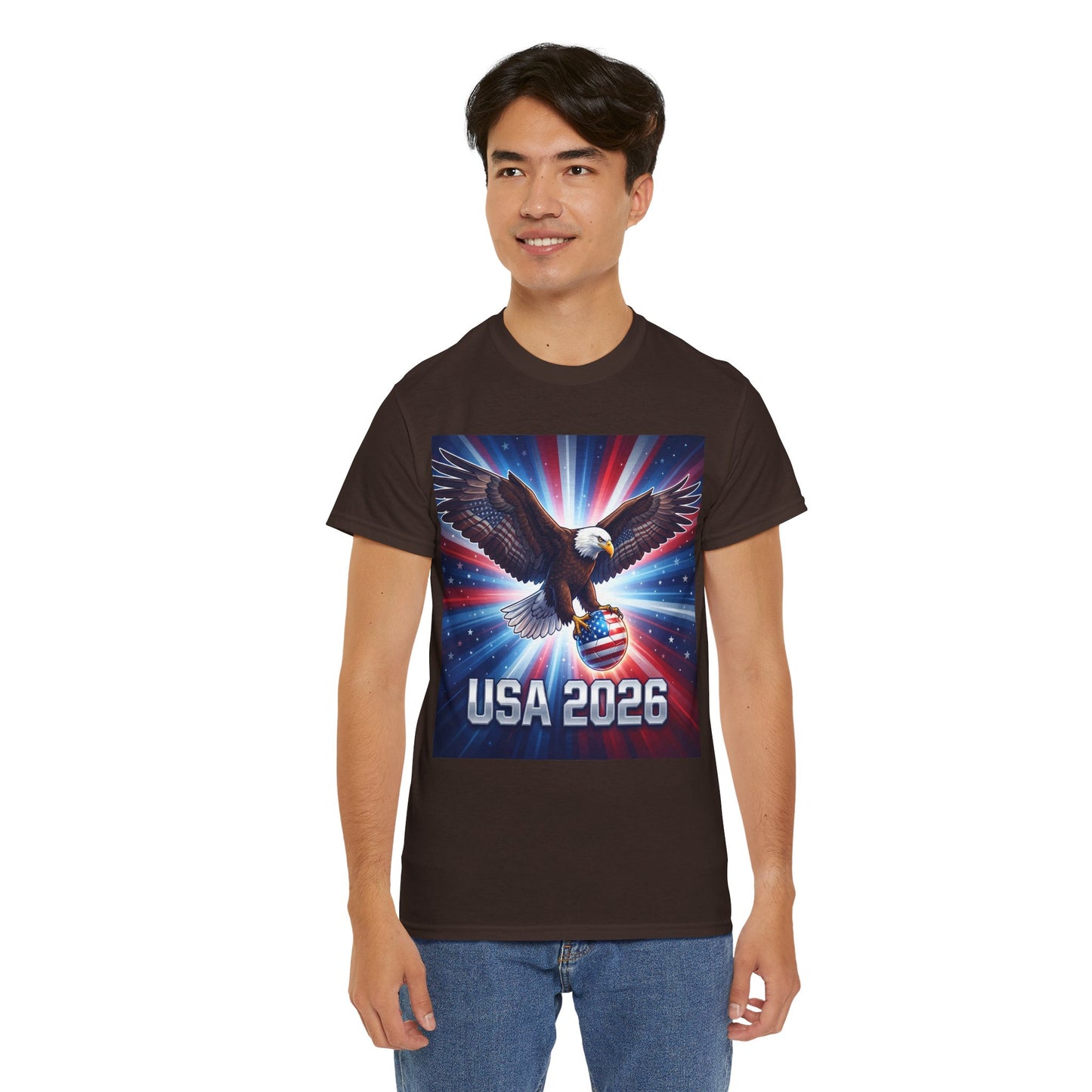 USA 2026 World Cup T-Shirt — Patriotic American Flag Design