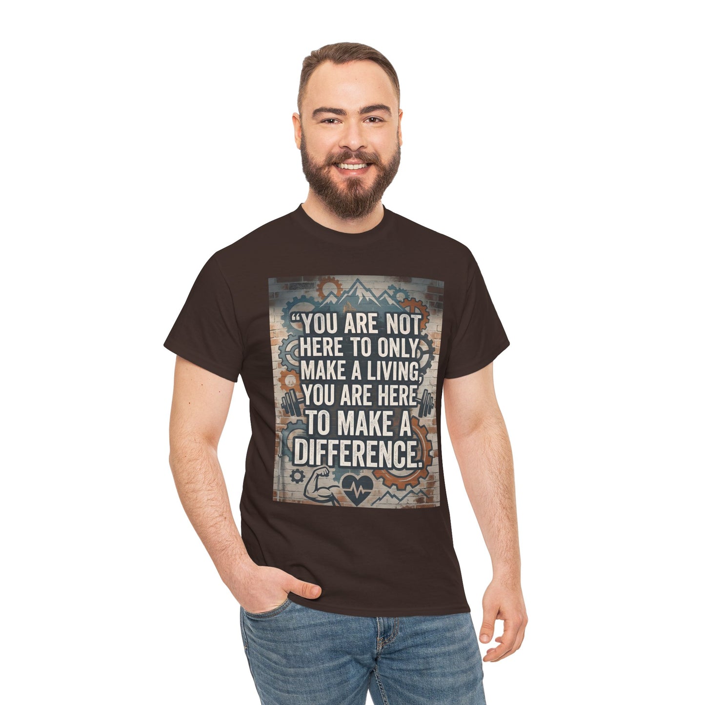 "Make a Difference" T-Shirt — Inspirational Quote Graphic T-Shirt