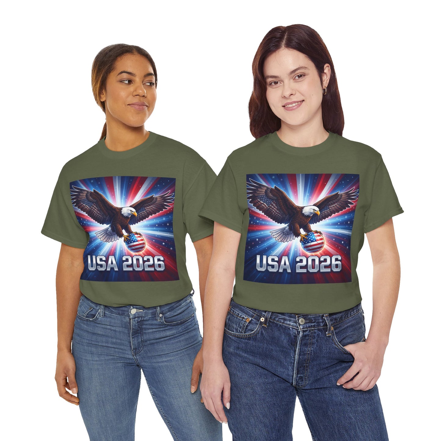 USA 2026 World Cup T-Shirt — Patriotic American Flag Design