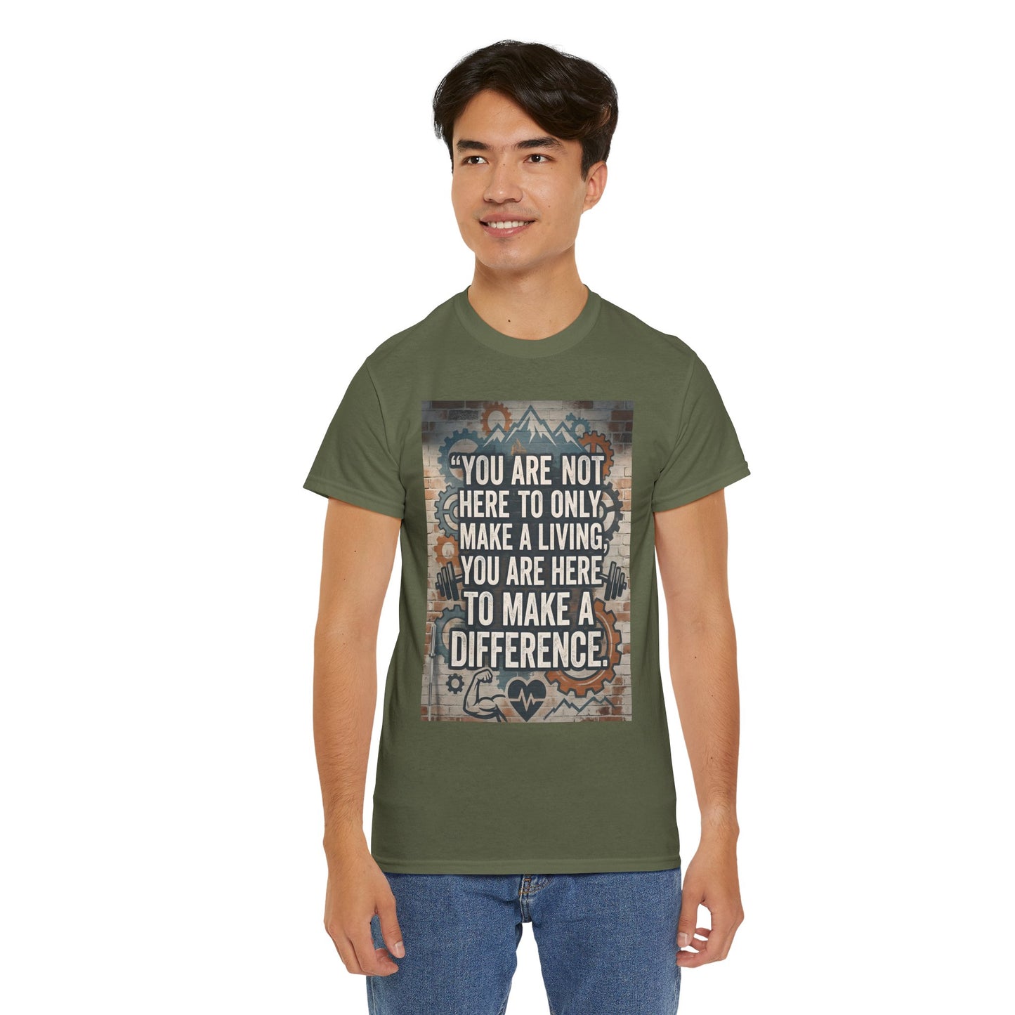 "Make a Difference" T-Shirt — Inspirational Quote Graphic T-Shirt