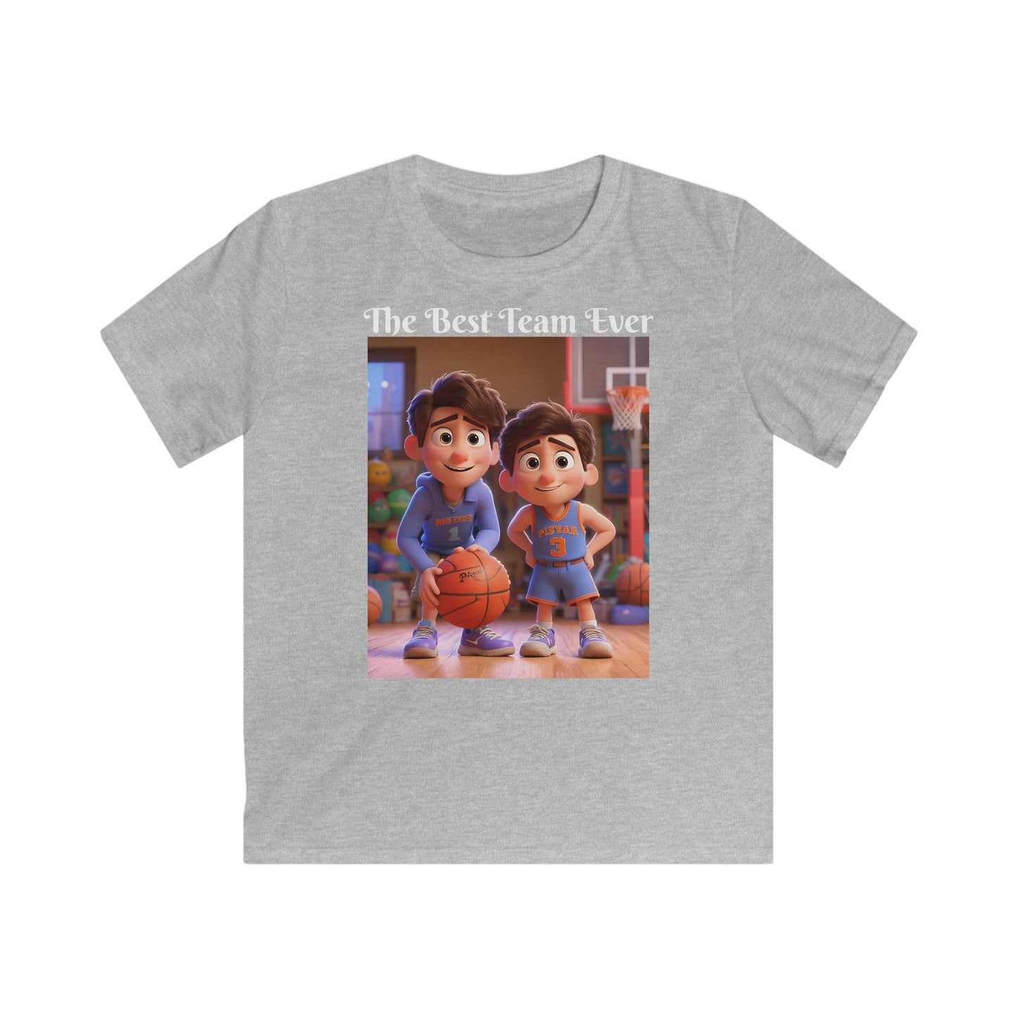Customizable Kids Cotton Softstyle T-Shirt "The Best Team Ever" Inspirational T-Shirt for Boys and Girls
