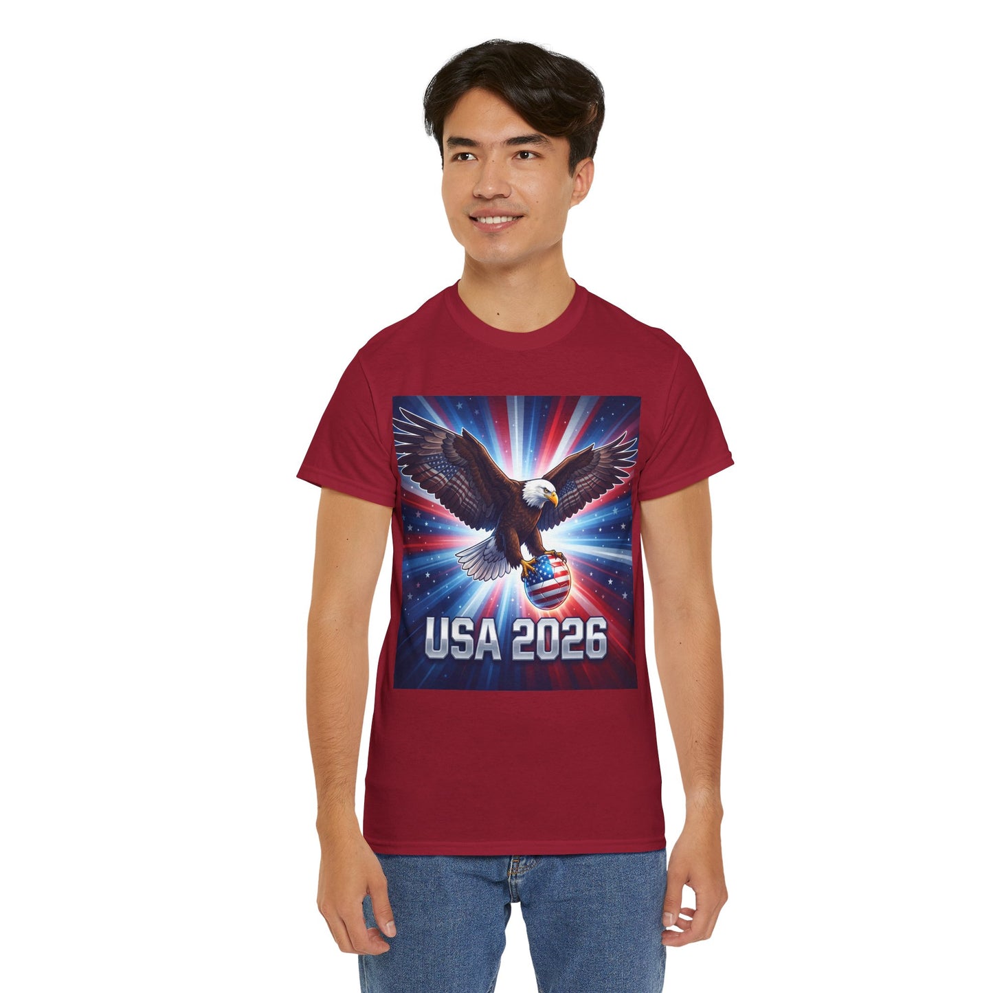 USA 2026 World Cup T-Shirt — Patriotic American Flag Design