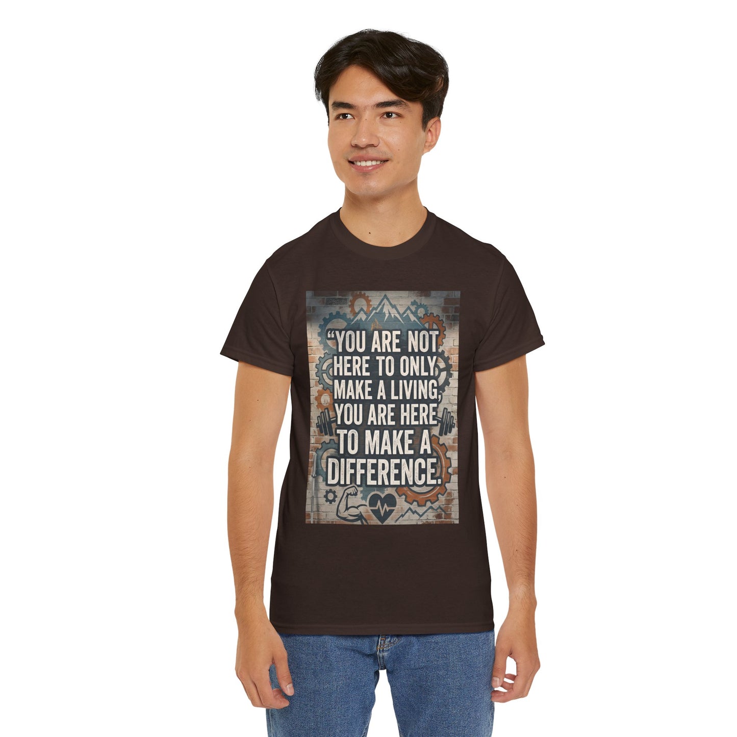 "Make a Difference" T-Shirt — Inspirational Quote Graphic T-Shirt