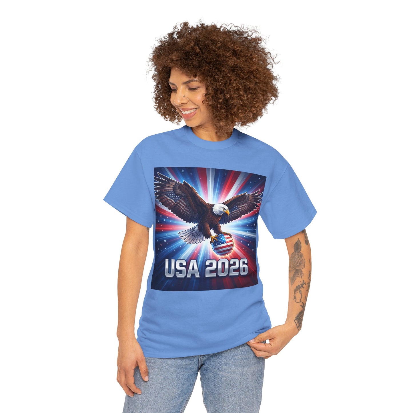 USA 2026 World Cup T-Shirt — Patriotic American Flag Design