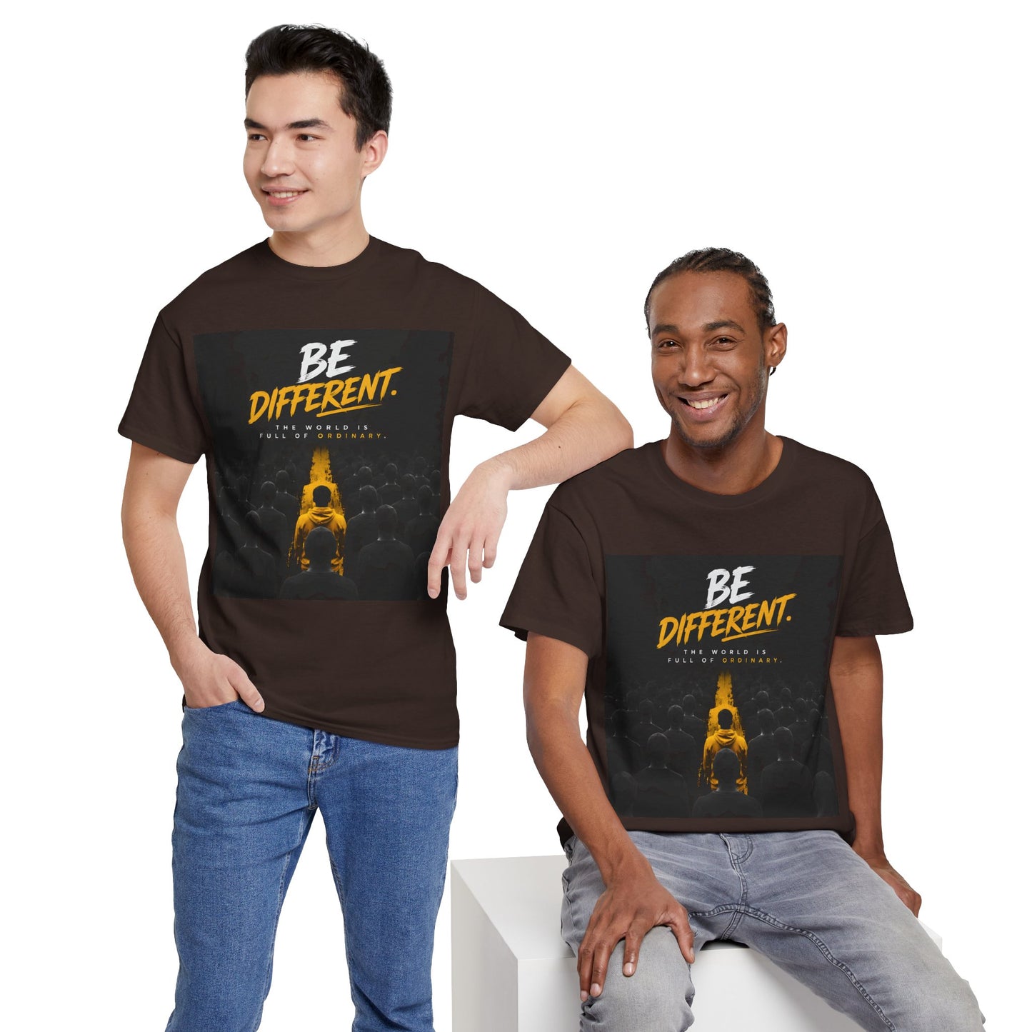 Motivational T-Shirts  "Be Different"  — Inspirational Graphic Cotton T-Shirt