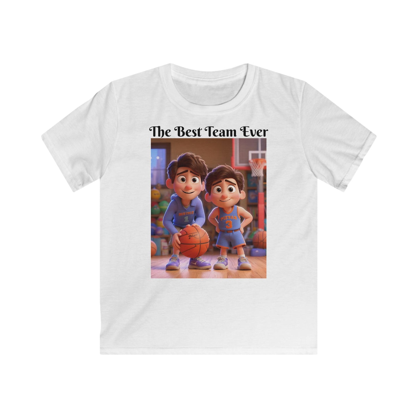 Customizable Kids Cotton Softstyle T-Shirt "The Best Team Ever" Inspirational T-Shirt for Boys and Girls
