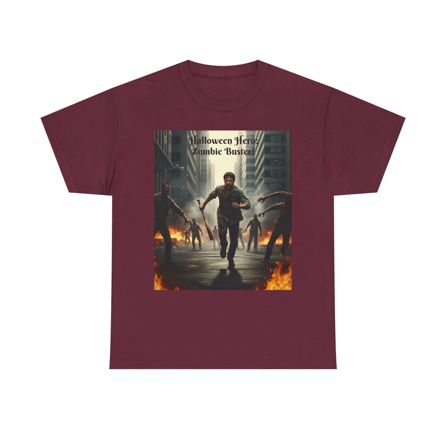 You As a Zombie Buster- Custom Made Halloween Cotton T-Shirt, Your Face On a T-Shirt