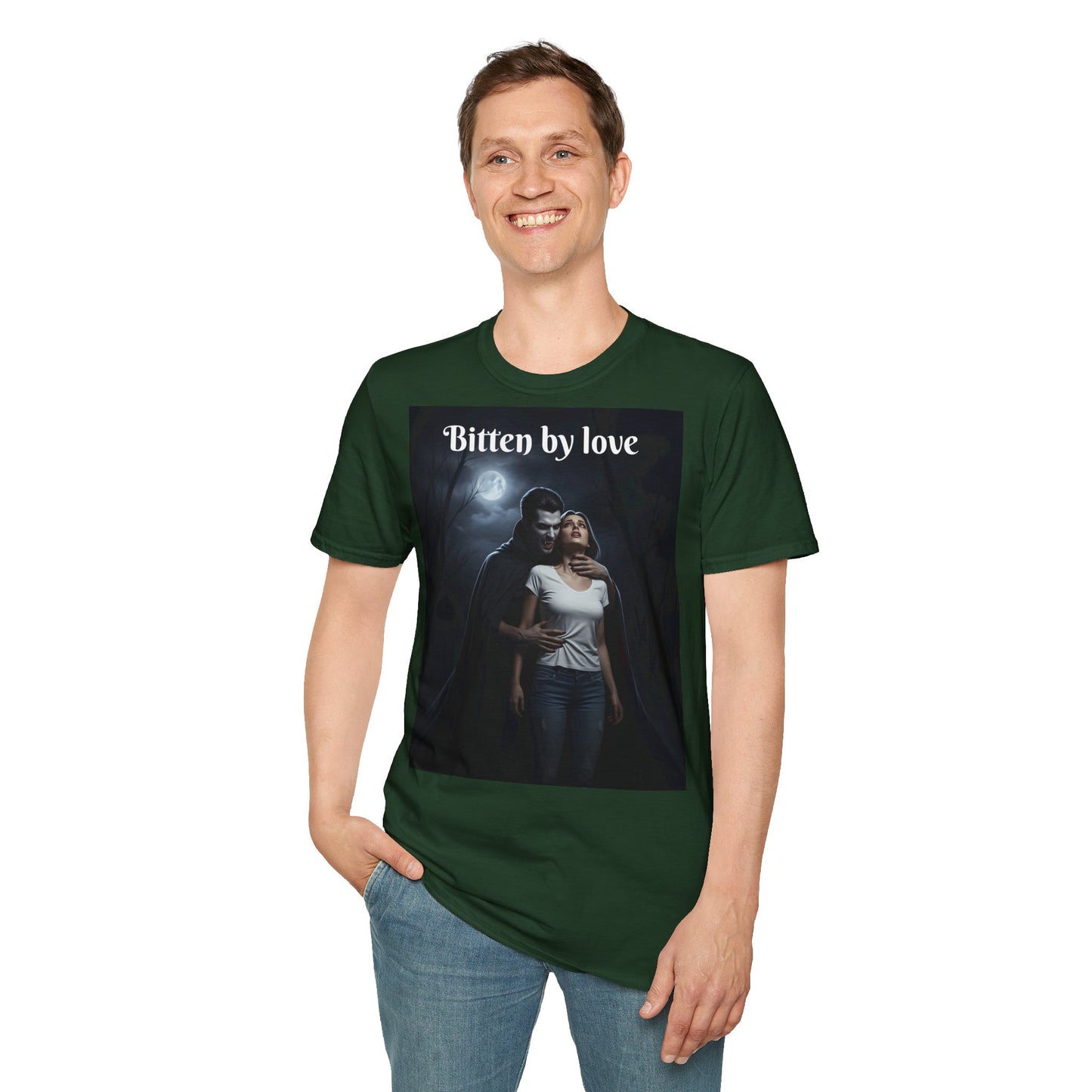 Customizable Unisex Cotton Softstyle Halloween T-Shirt - Romantic Gift, Couple's Apparel, Halloween Costume, Love Story Merchandise, Vintage Graphic Tee