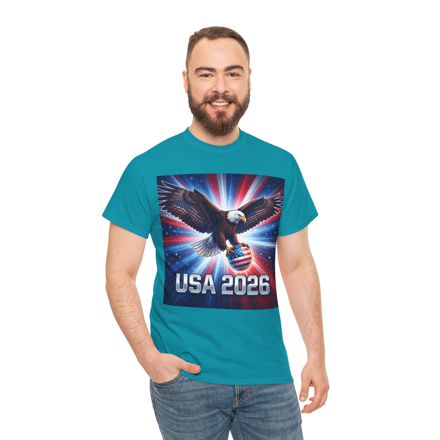 USA 2026 World Cup T-Shirt — Patriotic American Flag Design