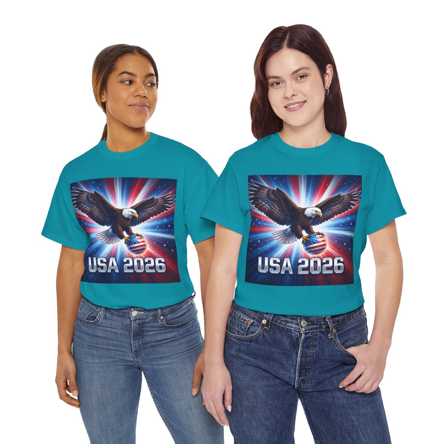 USA 2026 World Cup T-Shirt — Patriotic American Flag Design
