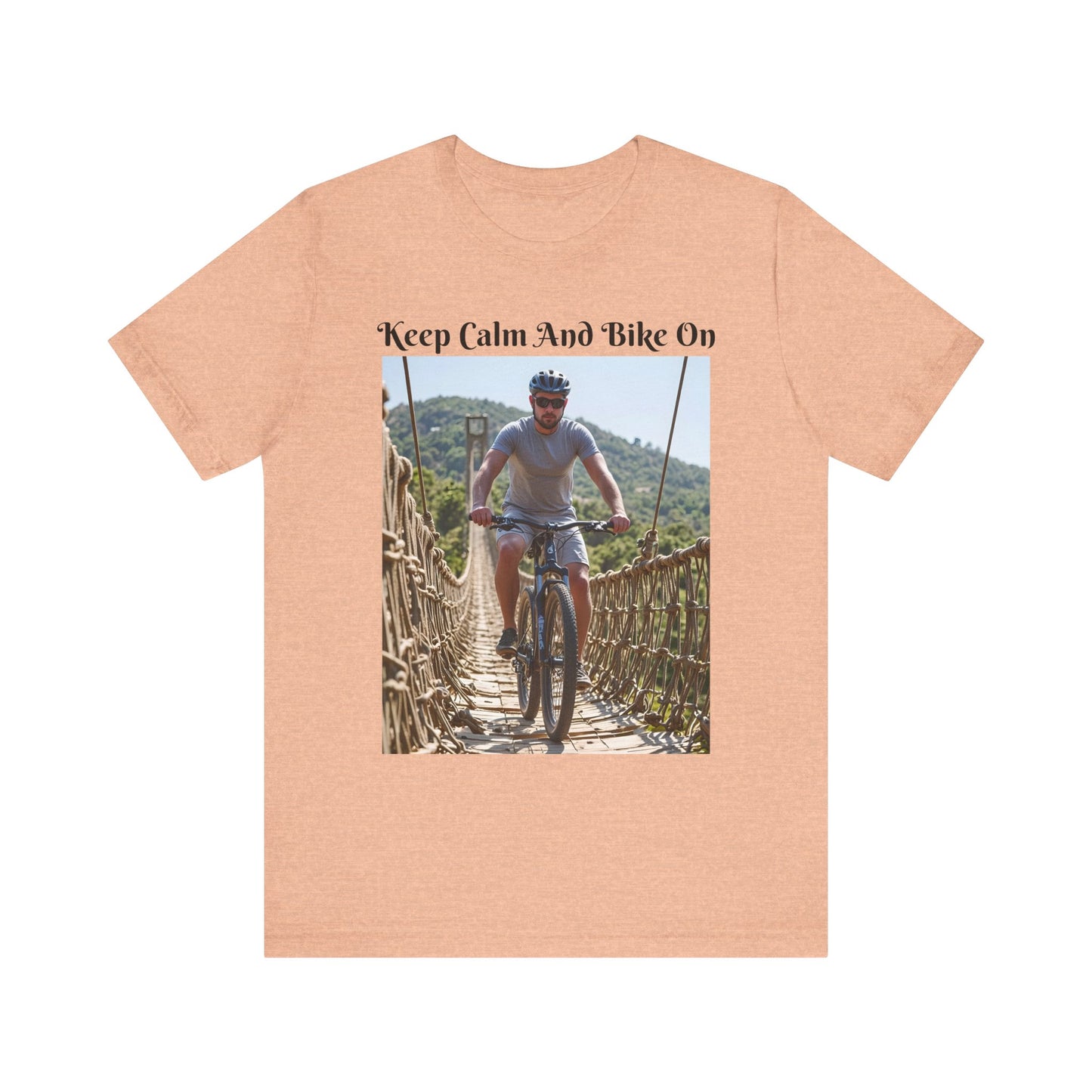 Customizable Unisex T-Shirt - 'Keep Calm and Bike On' - Perfect for Cycling Enthusiasts