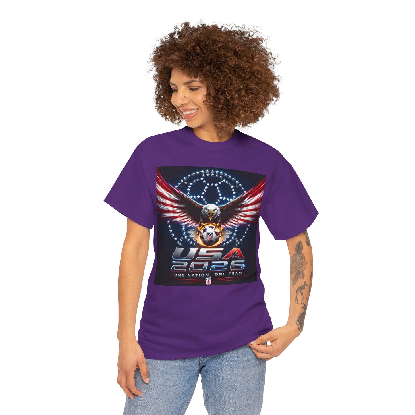 USA 2026 World Cup T-Shirt —  One Nation One Team cotton T-Shirt