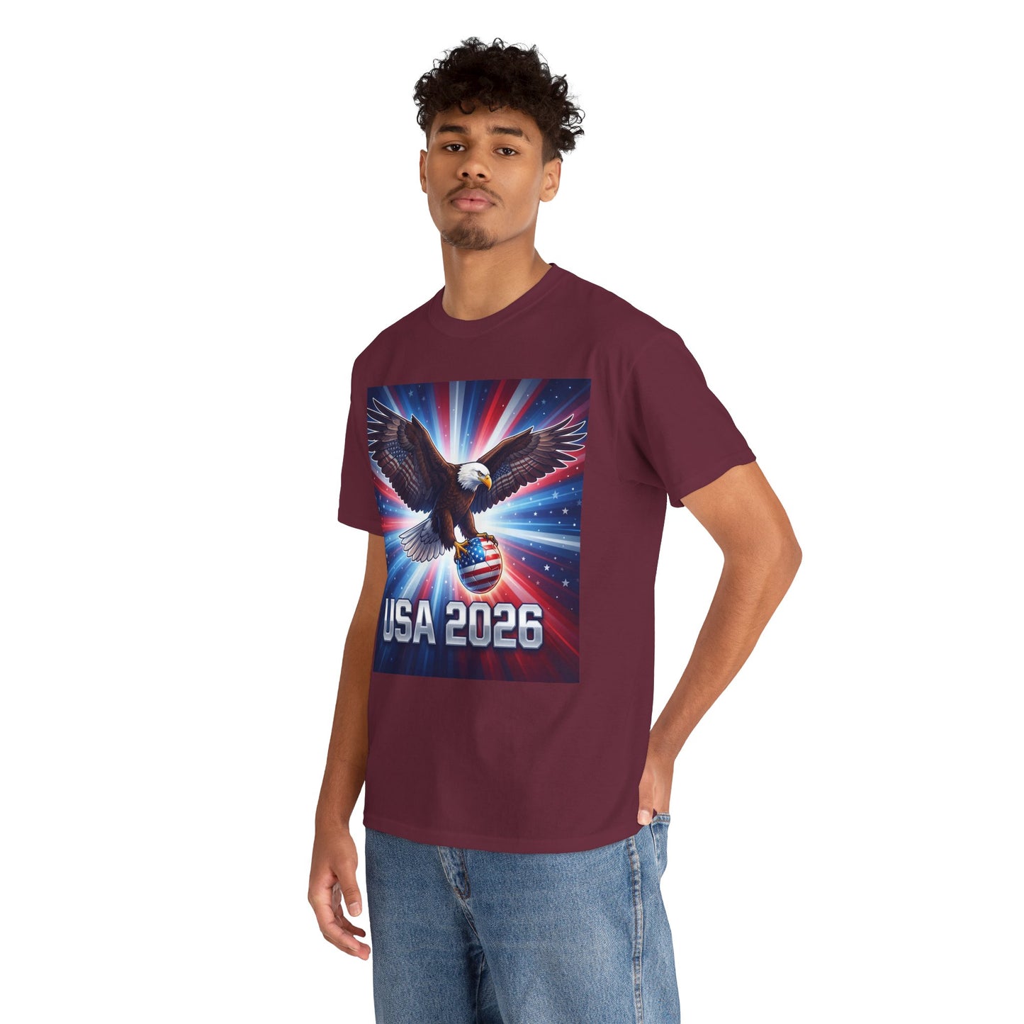 USA 2026 World Cup T-Shirt — Patriotic American Flag Design