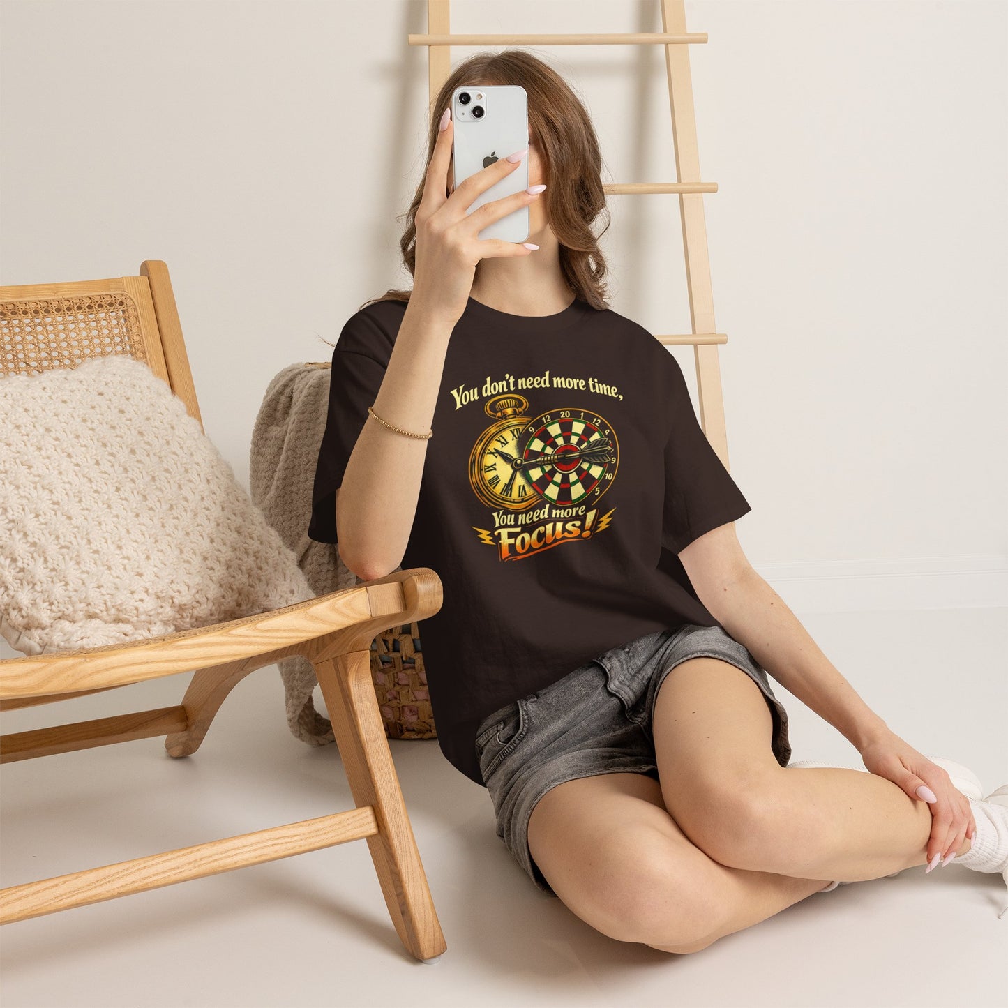 "You don't need more time, you need more focus!" Motivational T-Shirt from Cotton