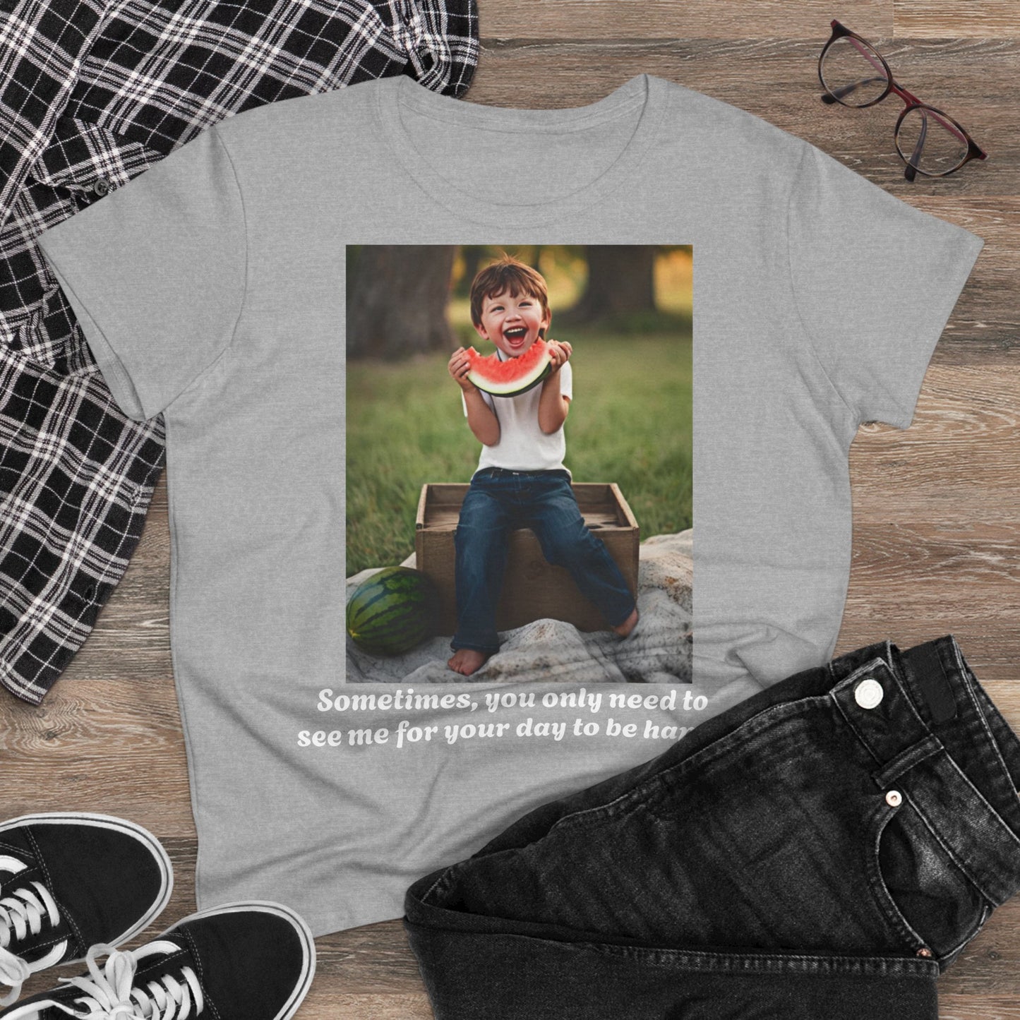 Customizable Women's Midweight Cotton Tee