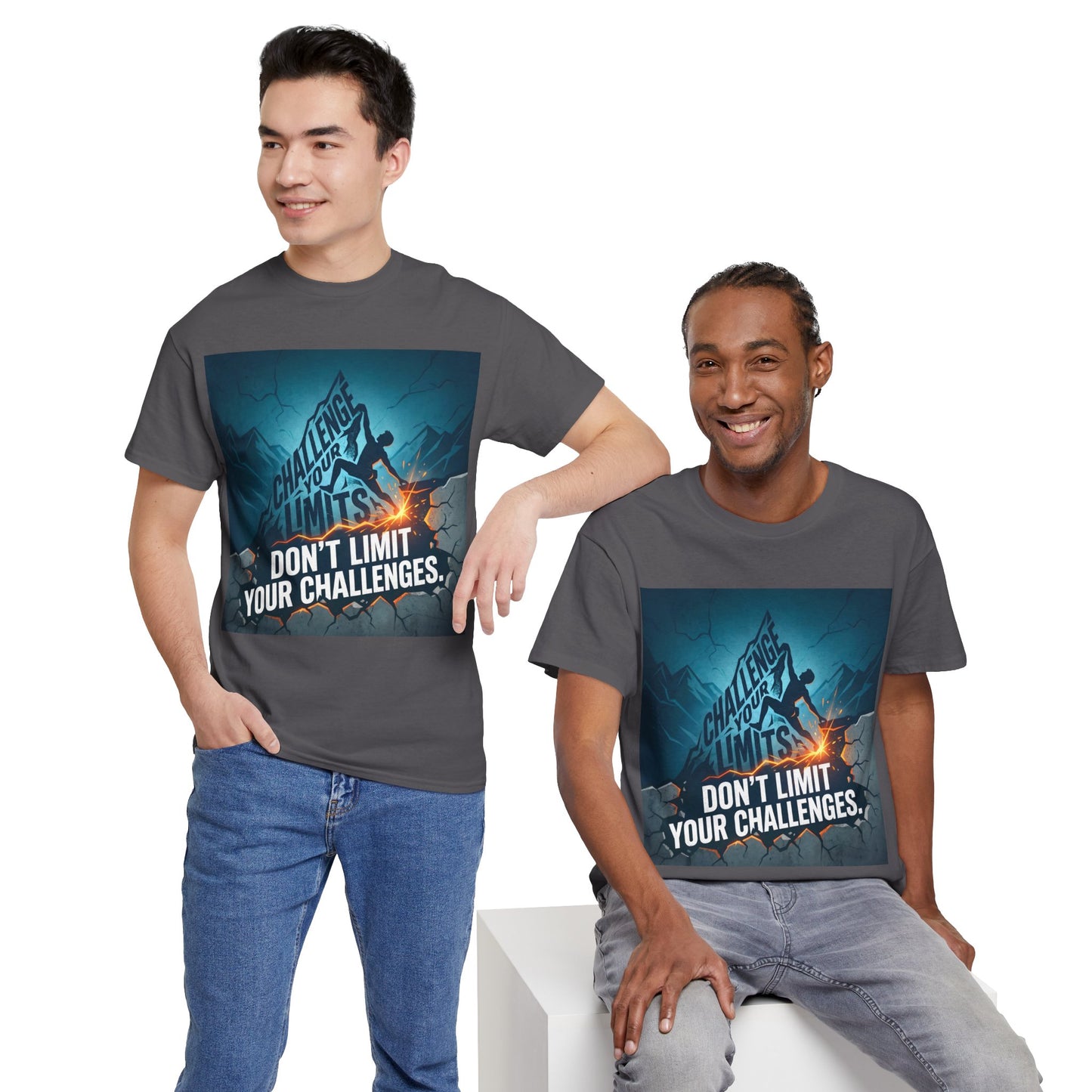Motivational T-Shirts - "Don't Limit Your Challenges" Inspirational Breakthrough T-Shirt