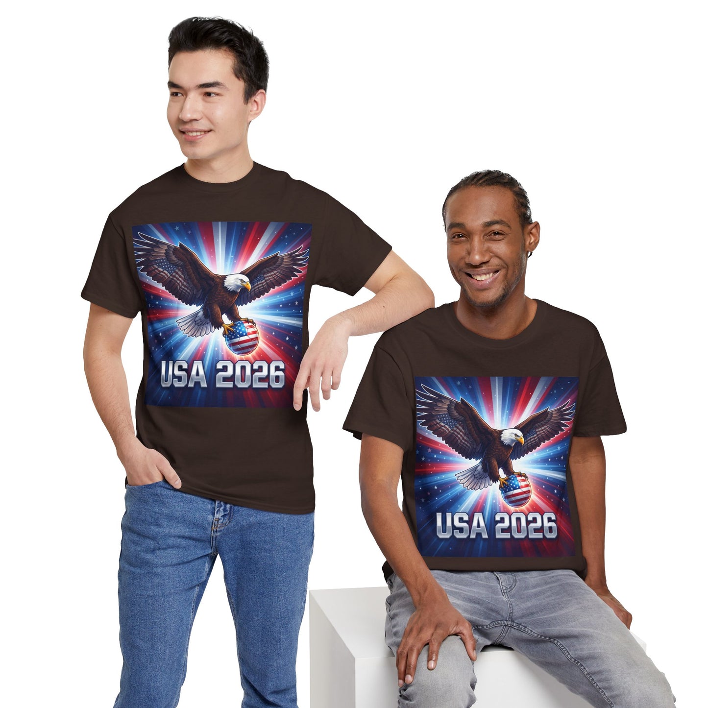 USA 2026 World Cup T-Shirt — Patriotic American Flag Design