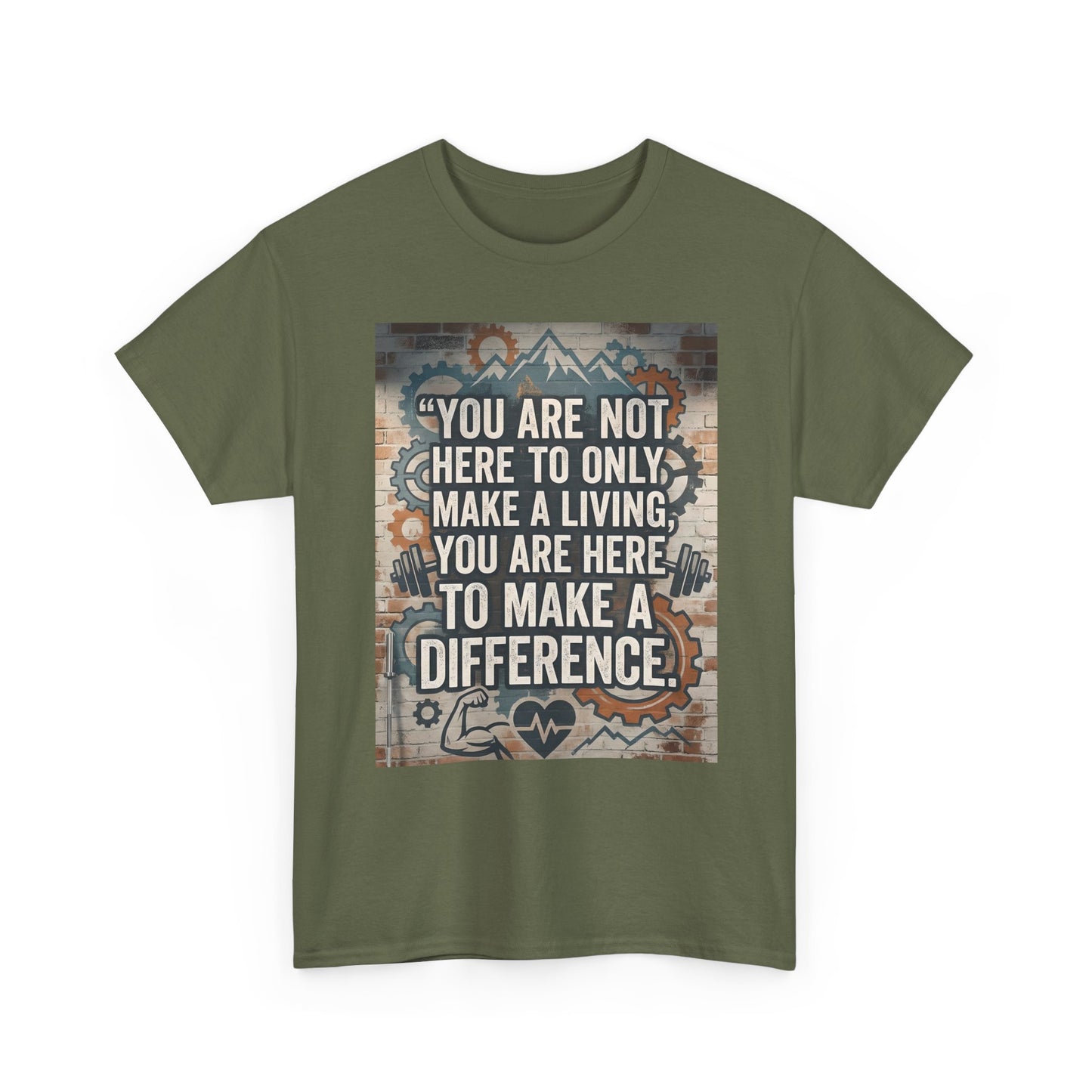 "Make a Difference" T-Shirt — Inspirational Quote Graphic T-Shirt