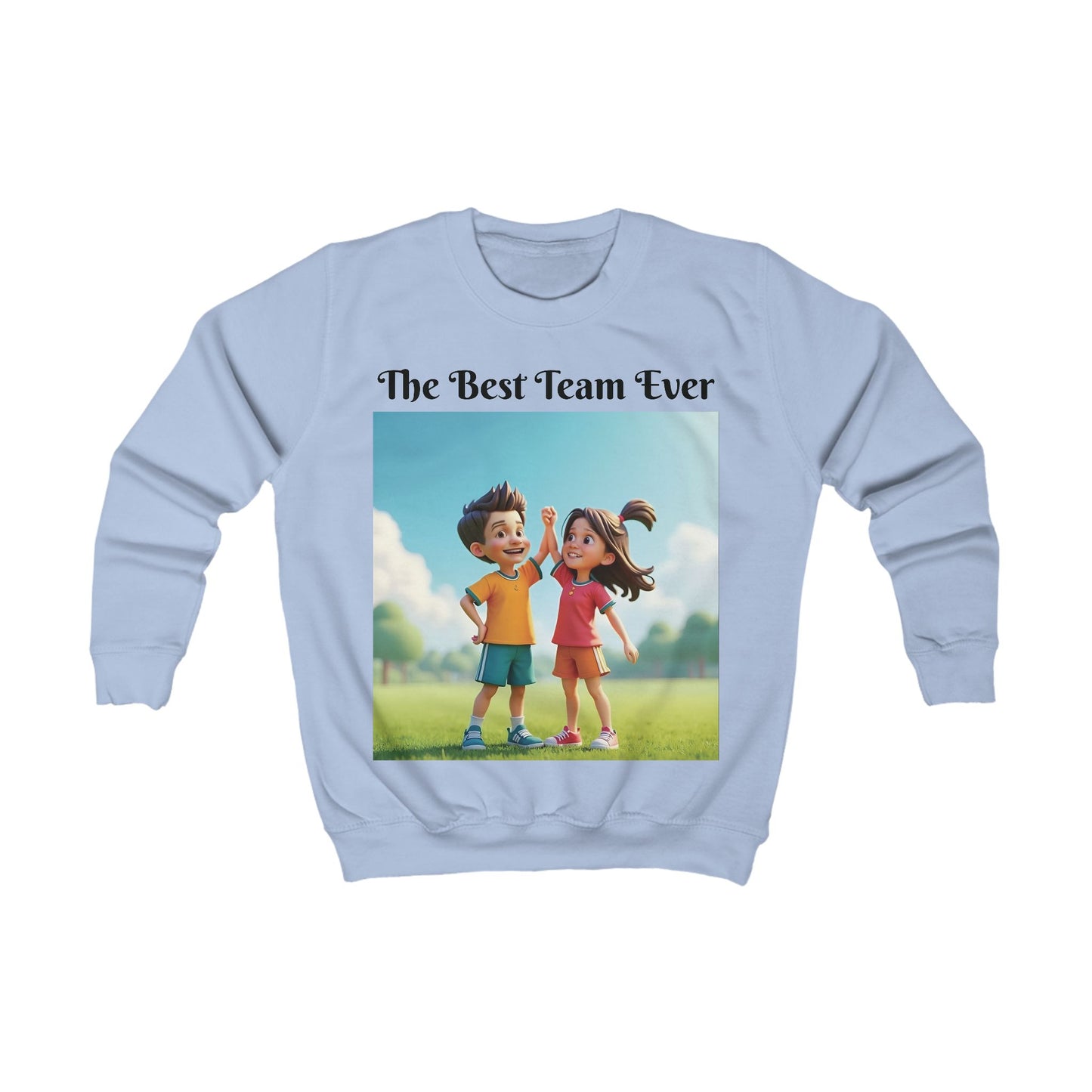 Customizable Kids Sweatshirt - "The Best Team Ever" - Fun & Cozy Apparel for Young Champions