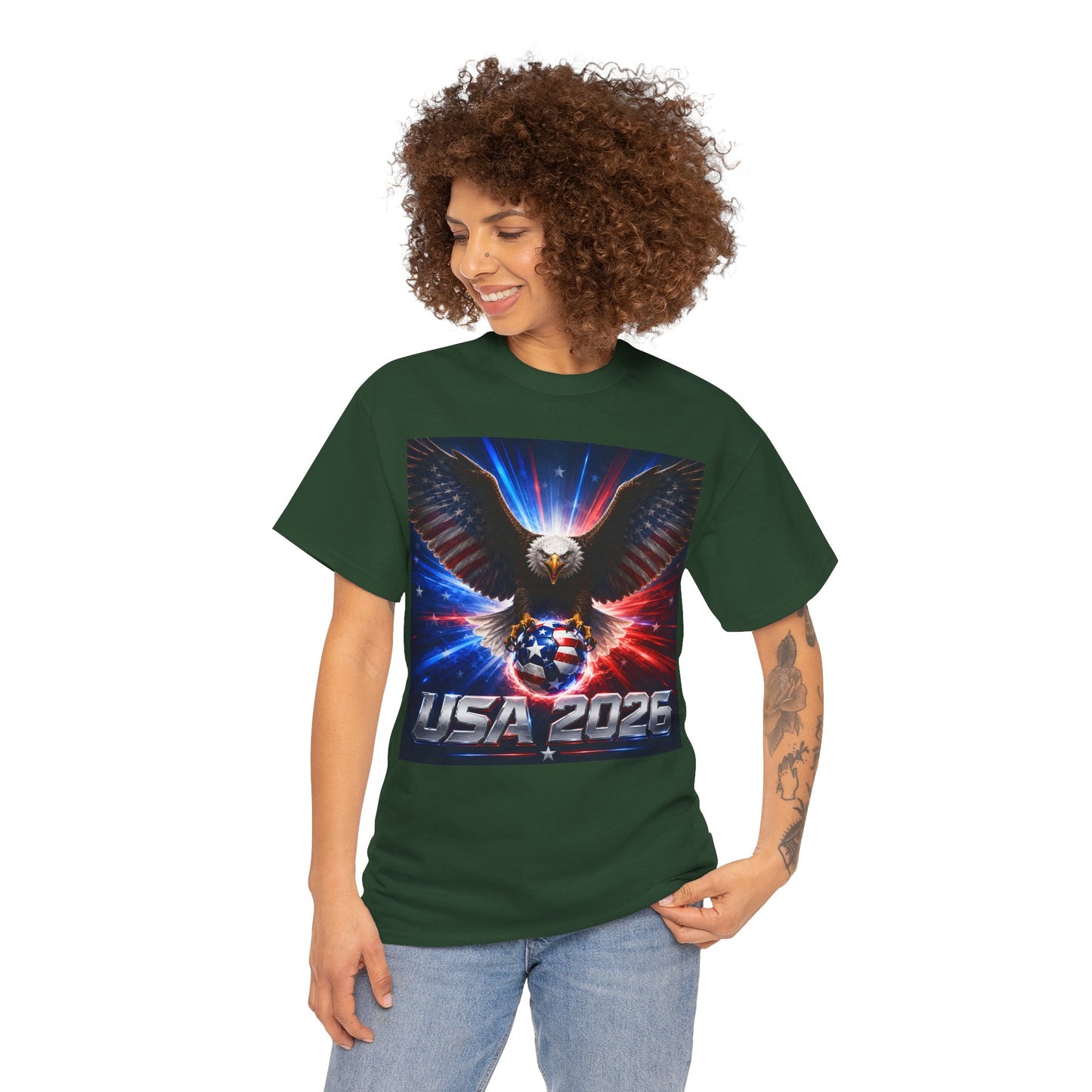 USA 2026 World Cup T-Shirt — USA Fans American Flag Design