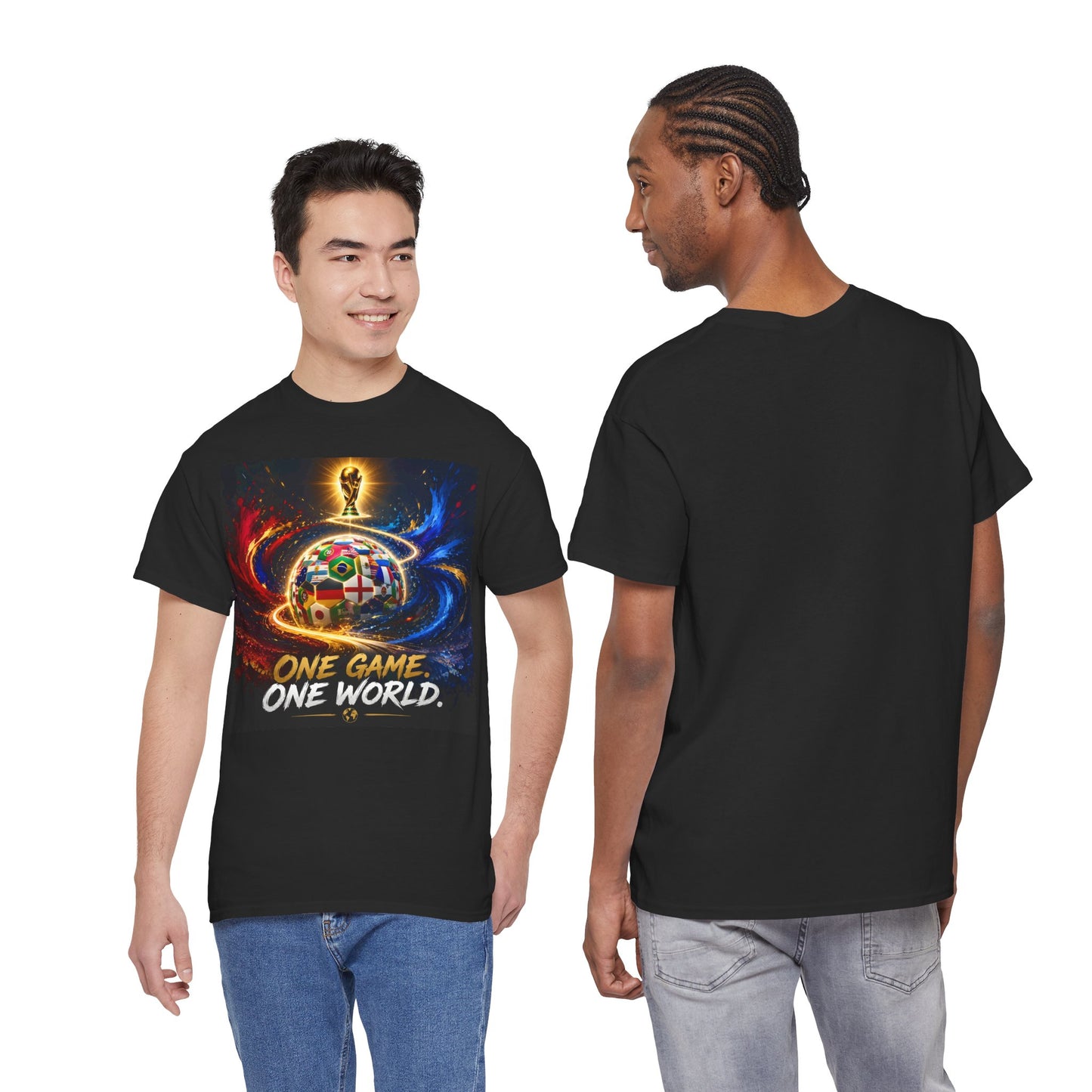 World Cup 2026 Cotton T-Shirt — “One Game. One World” Black Edition